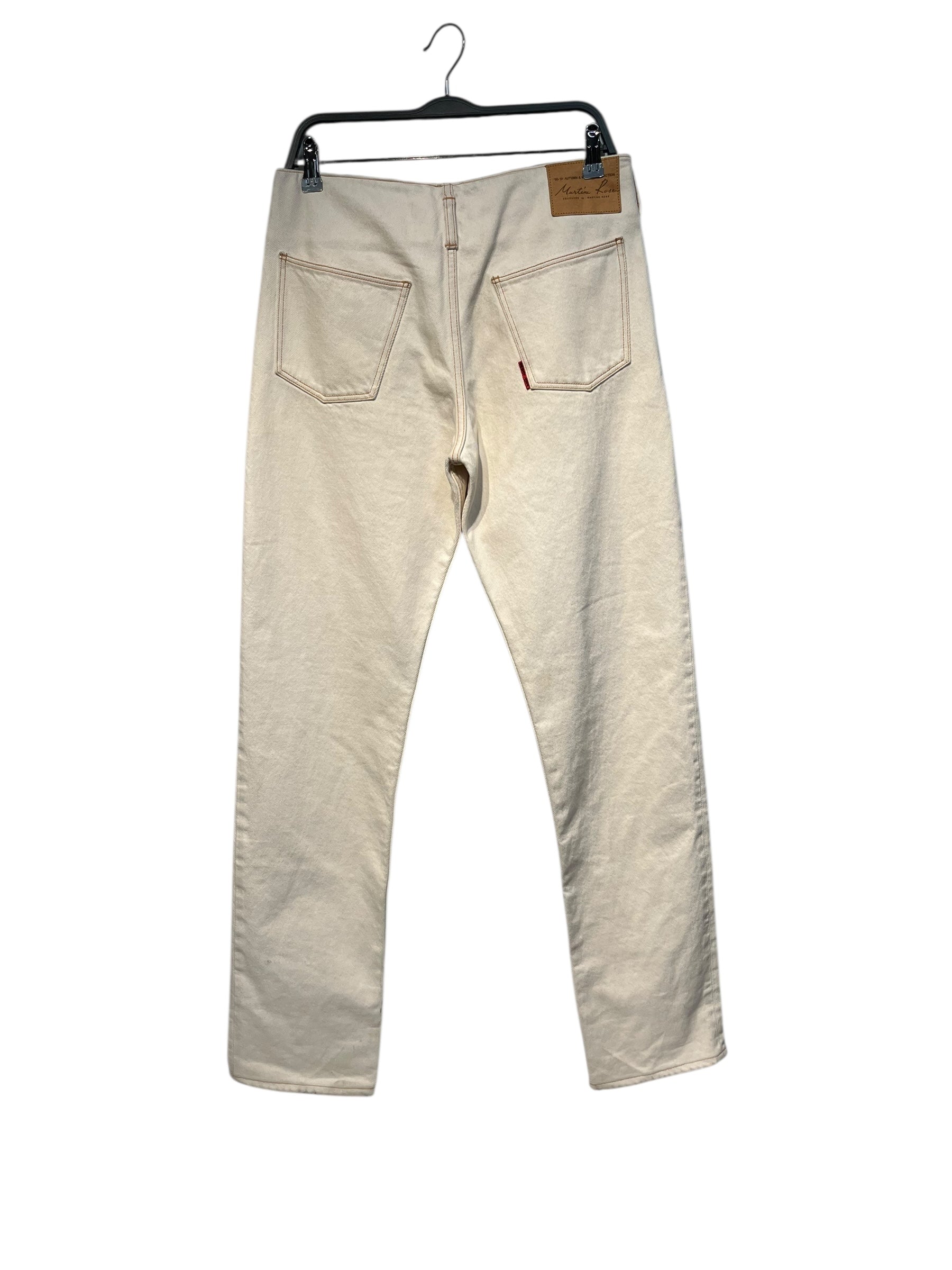 MARTINE ROSE/Pants/S/WHT/FRAYED TAG view 2