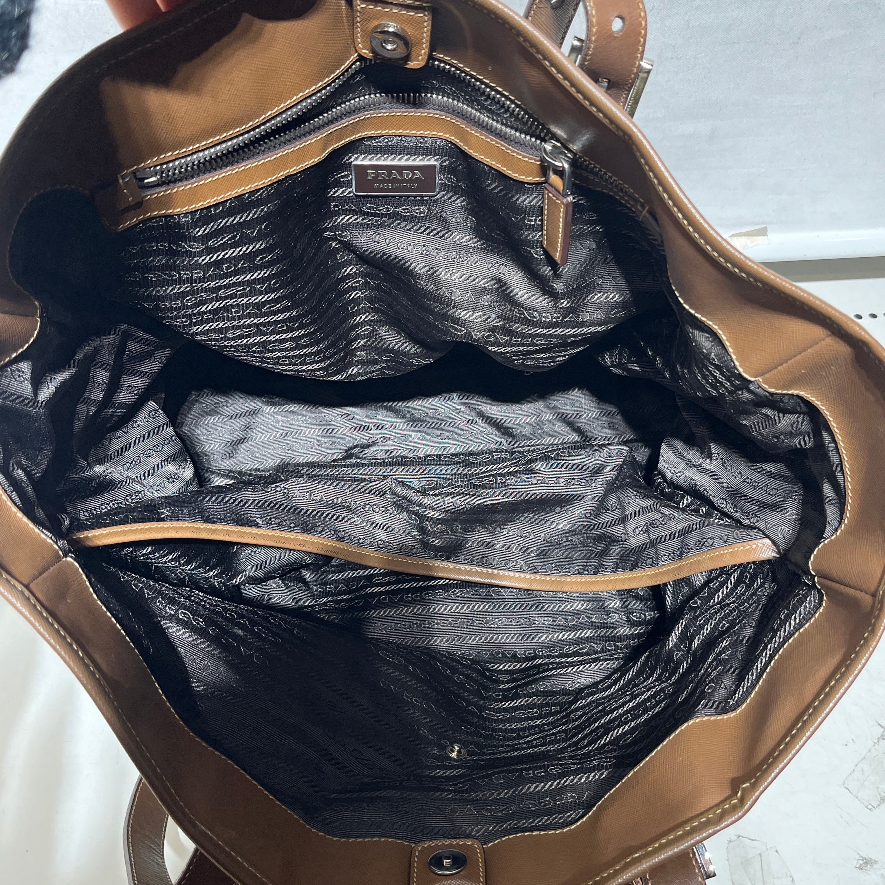 PRADA/Tote Bag/Nylon/GRN/green tote view 6