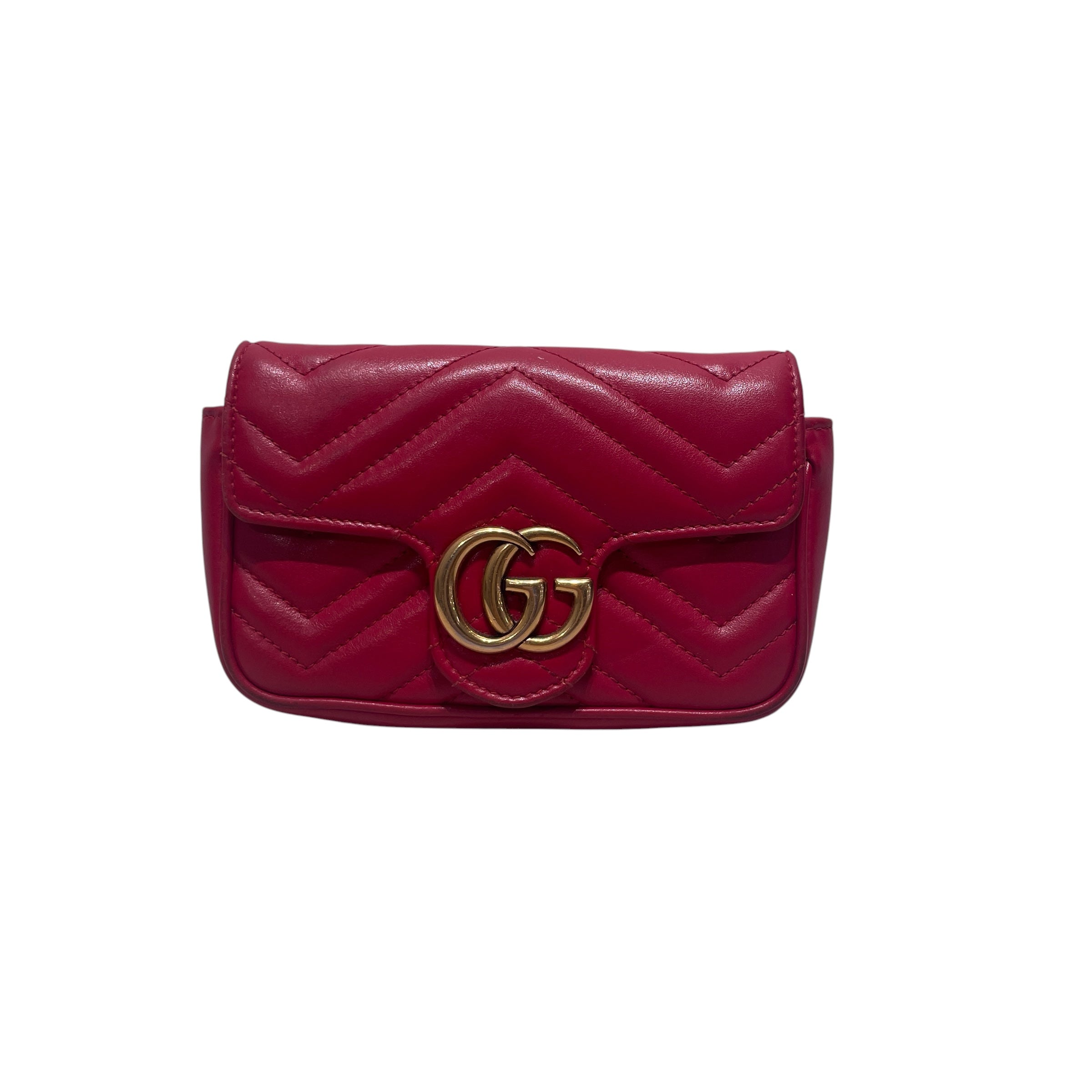 GUCCI/Cross Body Bag/Leather/RED/MARMONT view 1