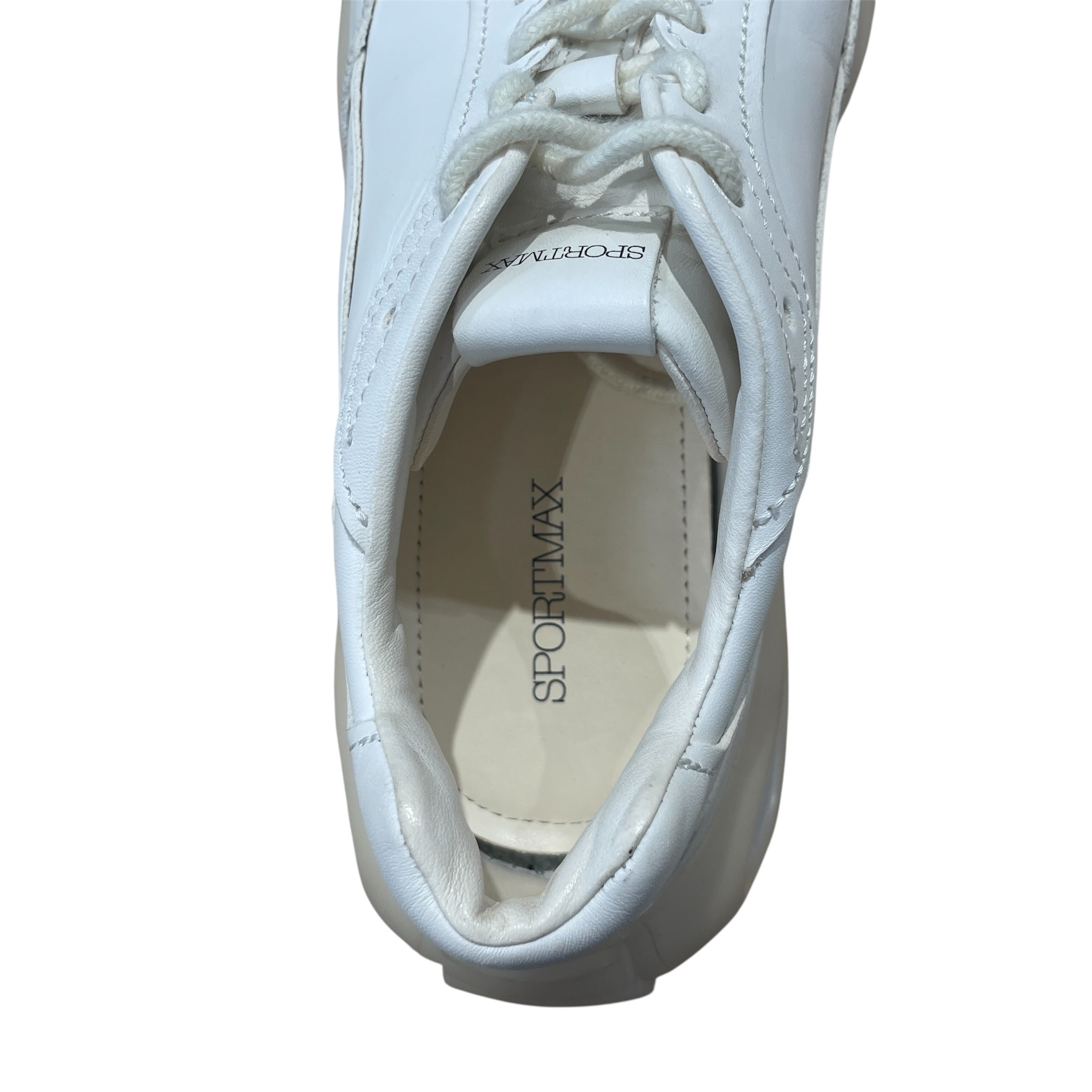 SPORT MAX by Max Mara/Low-Sneakers/EU 41/Border/Leather/WHT/Chuncky Sneaker view 3