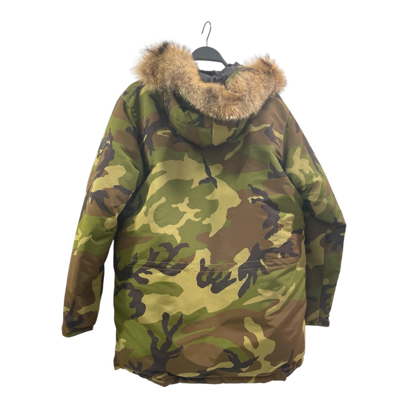 CANADA GOOSE/Puffer Jkt/XL/Nylon/GRN/Camouflage/BIG PUFF/FUR NECK/10T-02738117