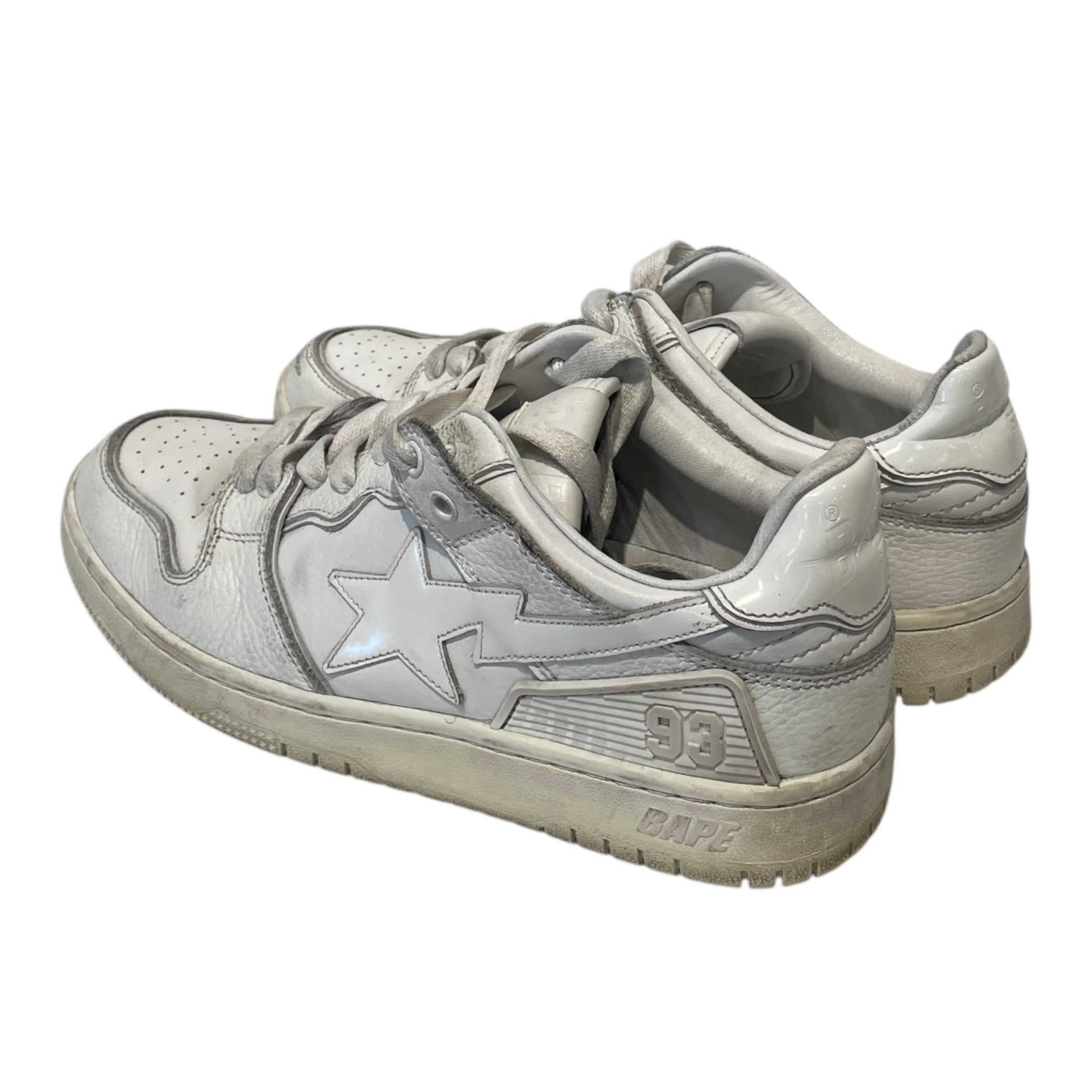 BAPE STA!/Low-Sneakers/US 6/Leather/WHT/STA view 2