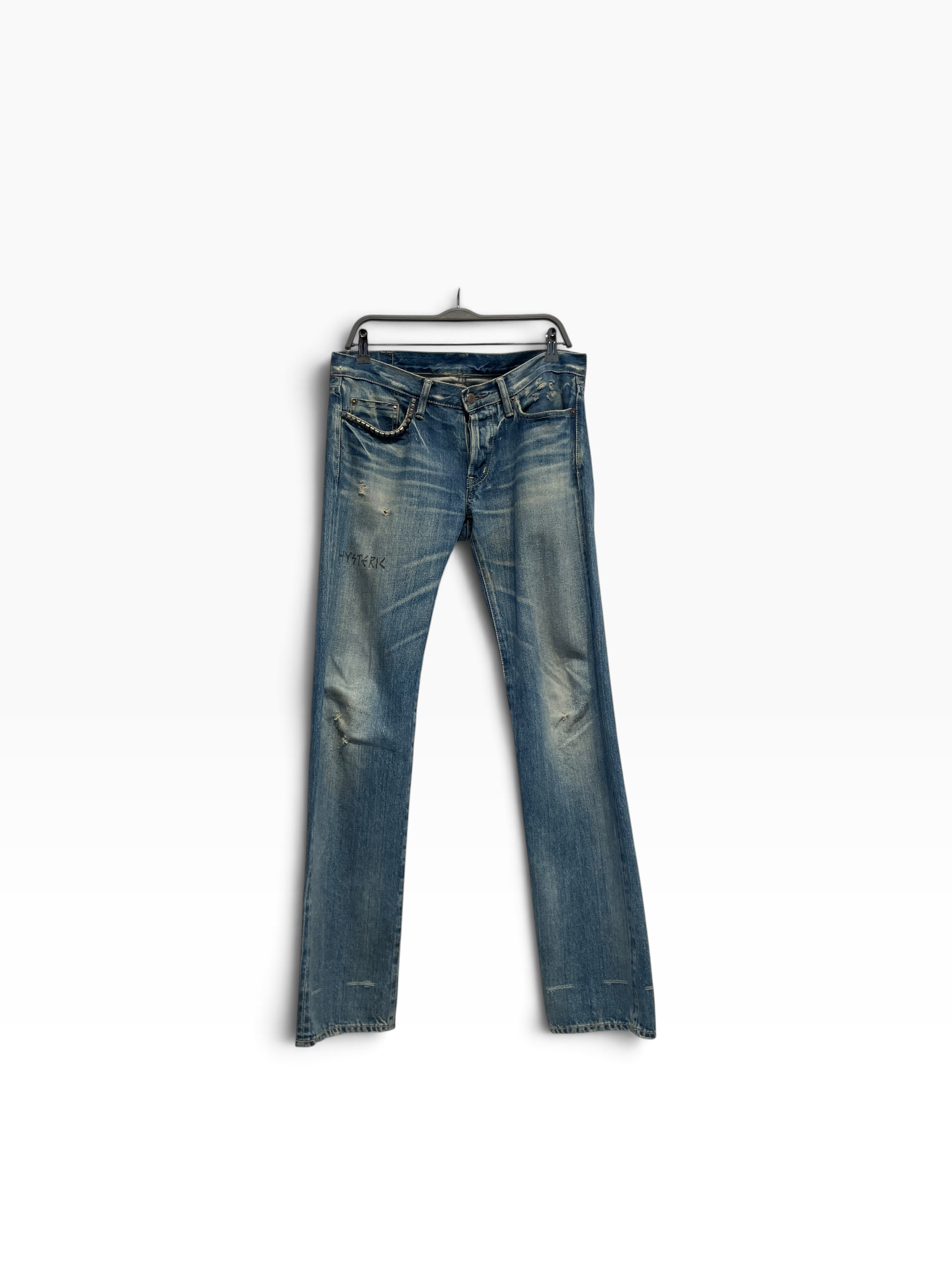 HYSTERIC GLAMOUR/Skinny Pants/32/Denim/IDG/studded pocket view 1