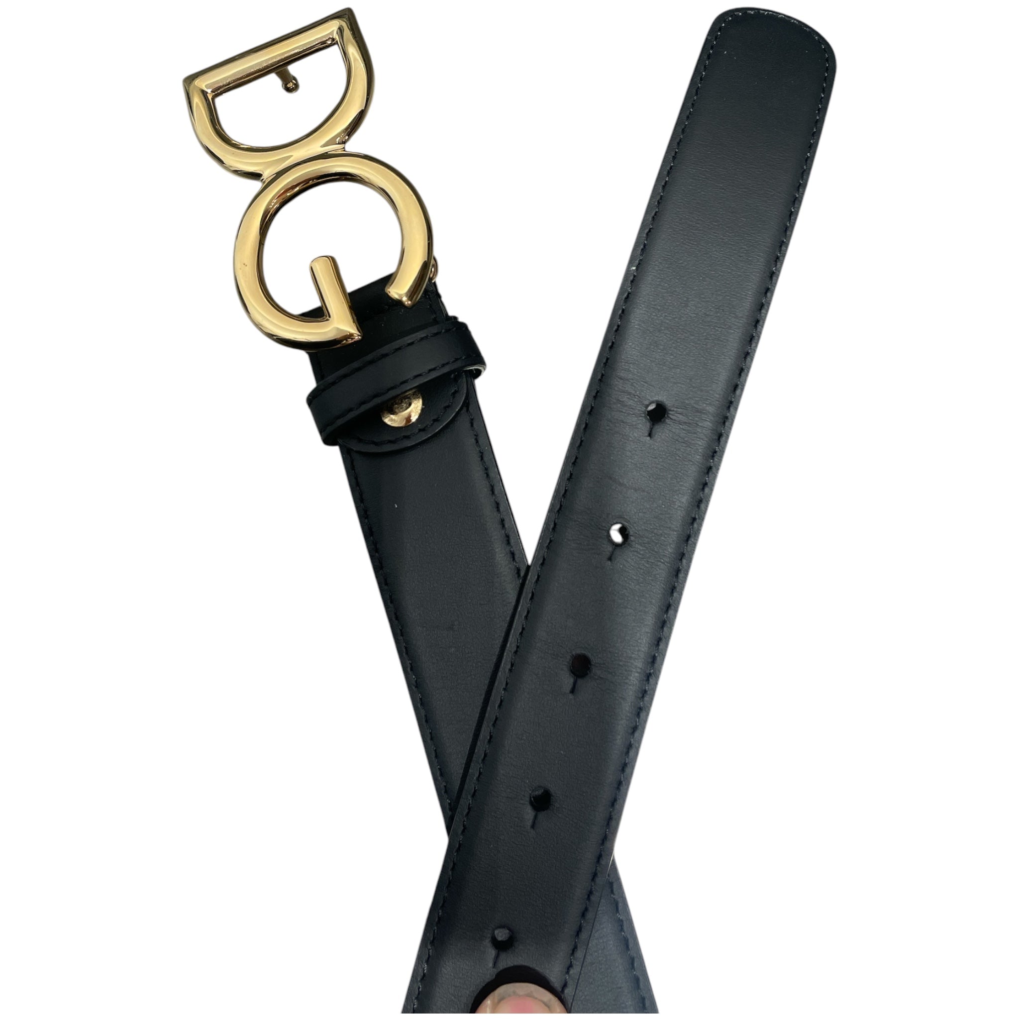 DOLCE&GABBANA/Belt/Leather/BLK/L's/D&G LOGO BUCKLE view 2