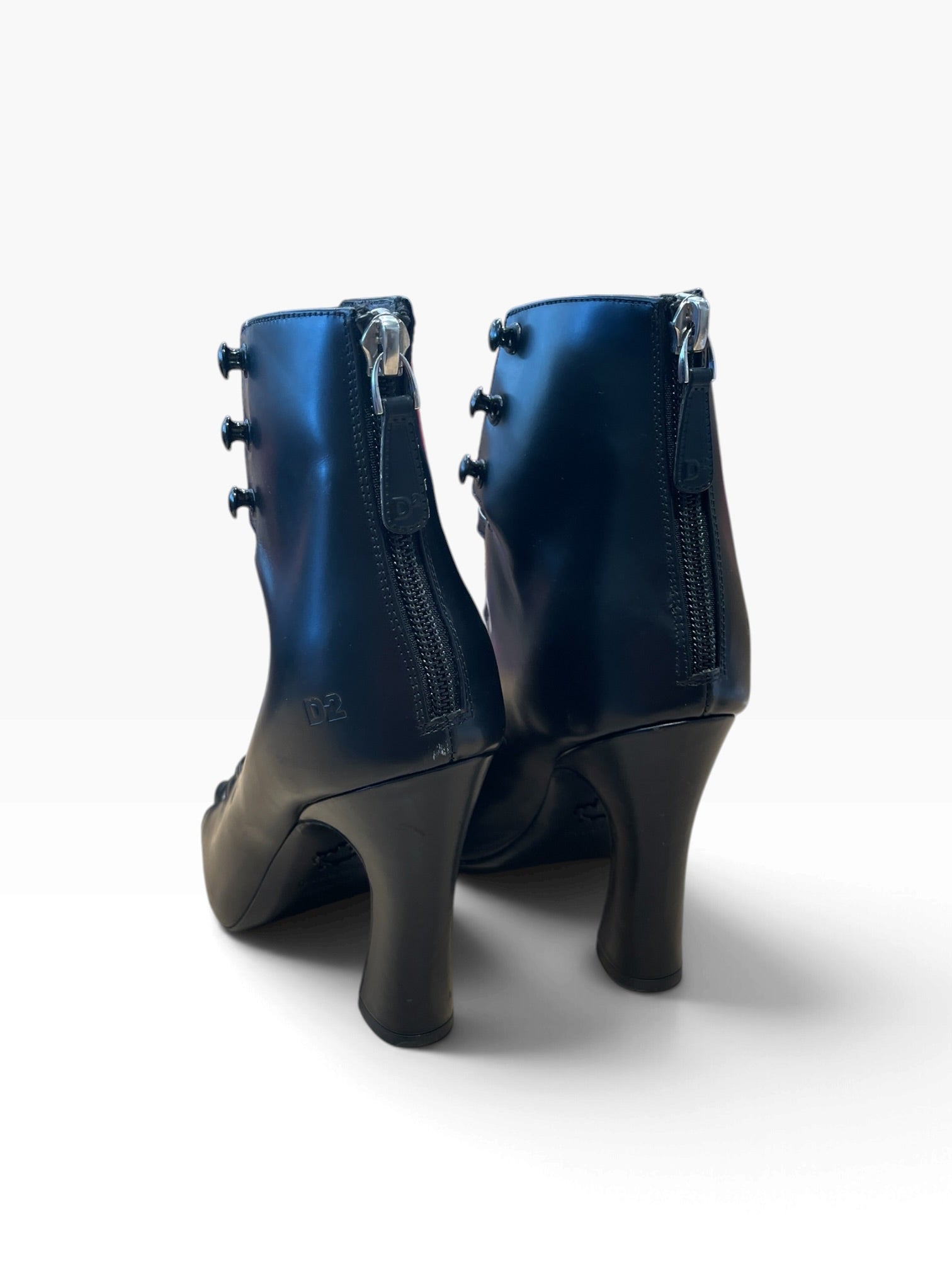 DSQUARED2/Heels/EU 35/Leather/BLK/WHITE LACED view 2