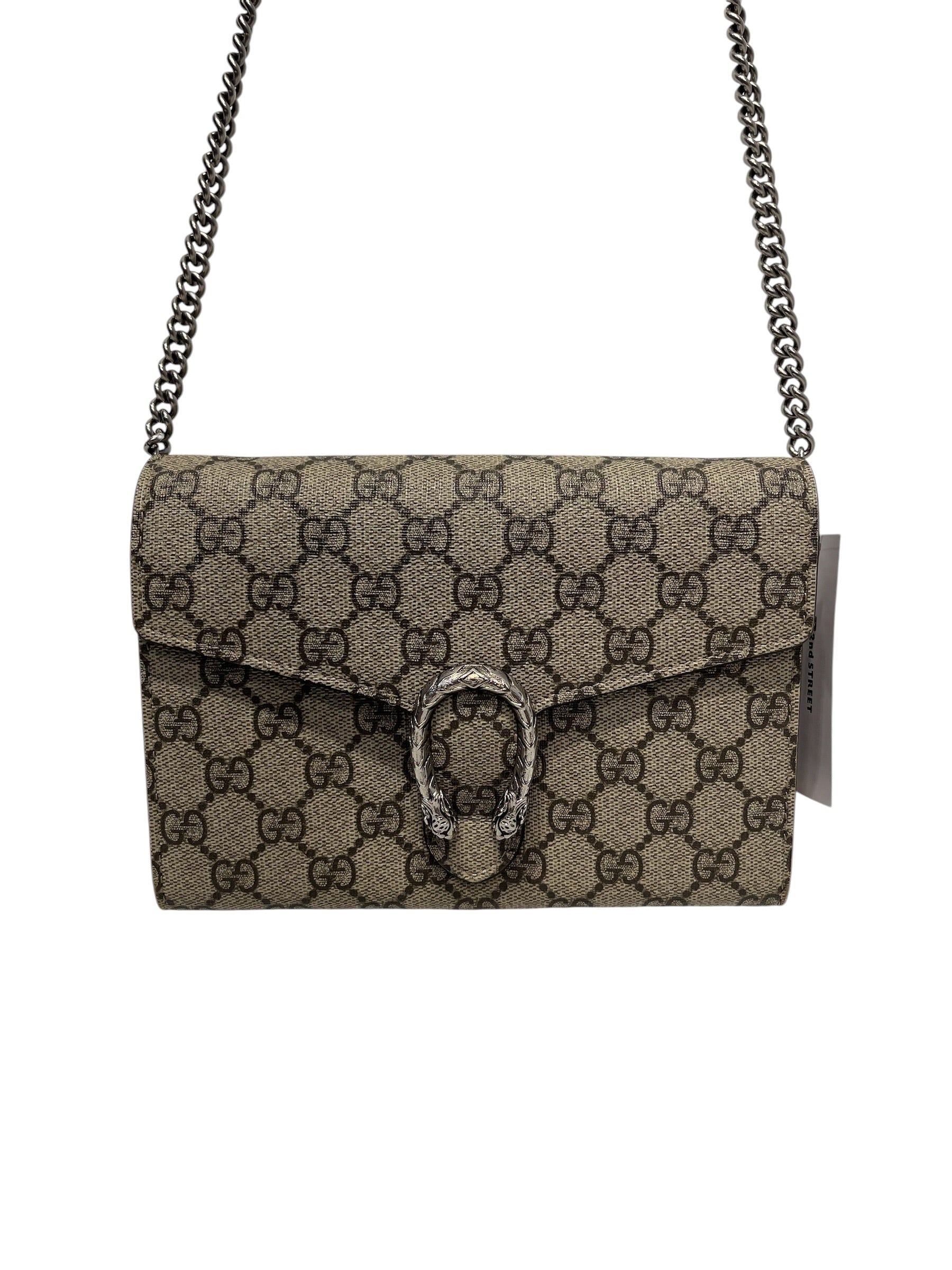 GUCCI/Cross Body Bag/Monogram/Leather/GRY/Dionysus Shoulder Bag view 2