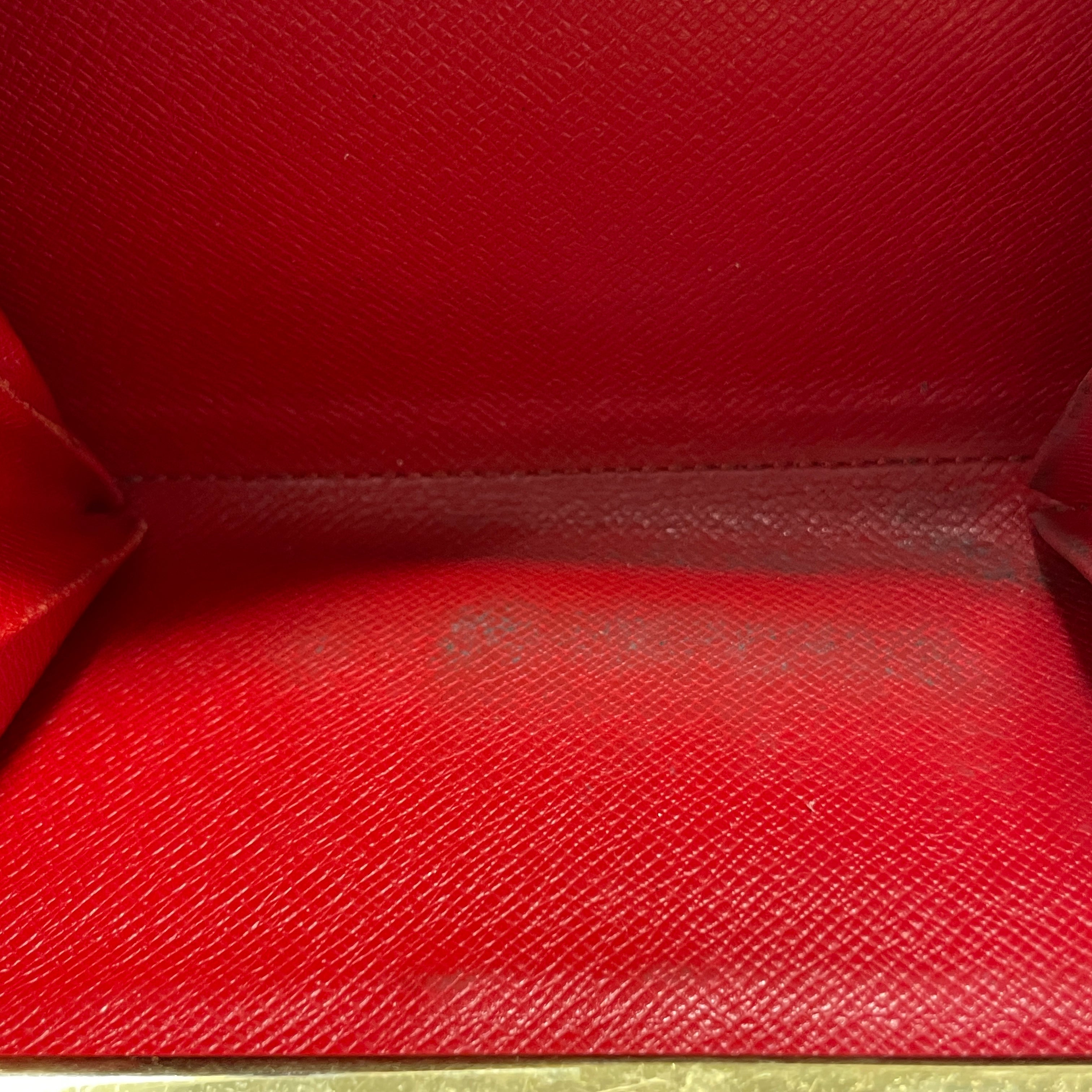LOUIS VUITTON/Bifold Wallet/Leather/RED/PORTEFEUILLE/EPI/FRENCH view 3