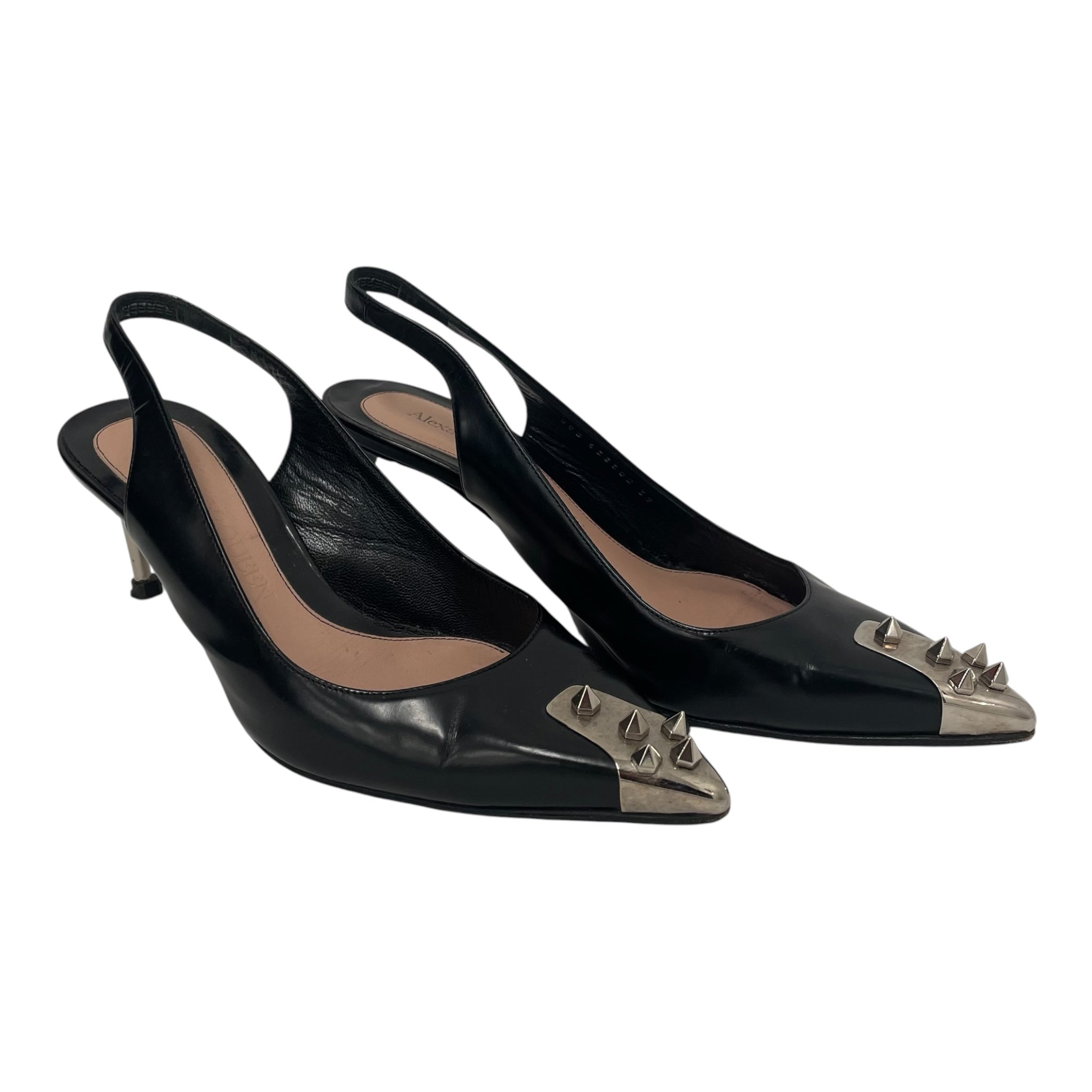 Alexander McQueen/Heels/US 7.5/Leather/BLK/SPIKES view 1