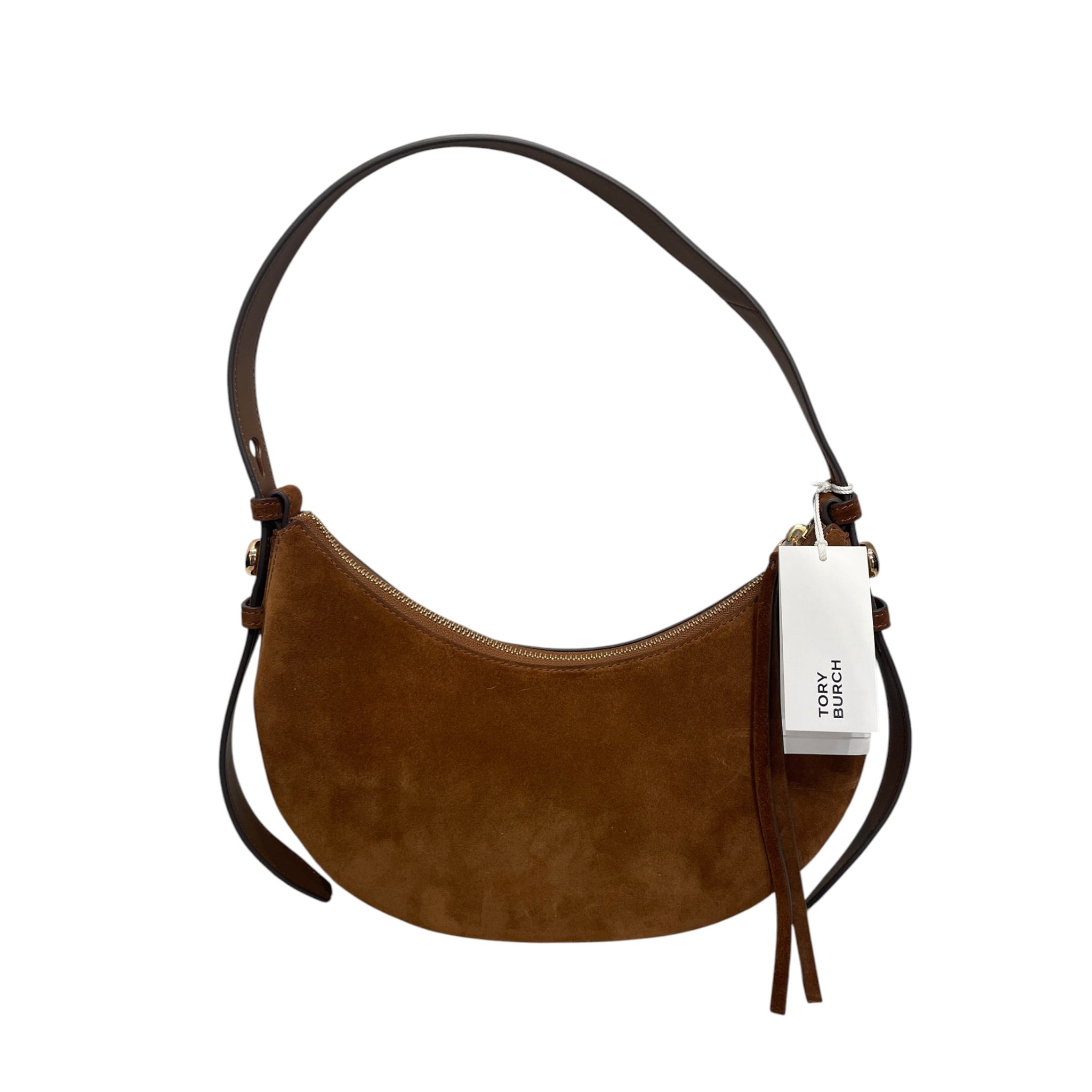 TORY BURCH/Bag/Suede/BRW/ROMY SUEDE HALF MOON view 1