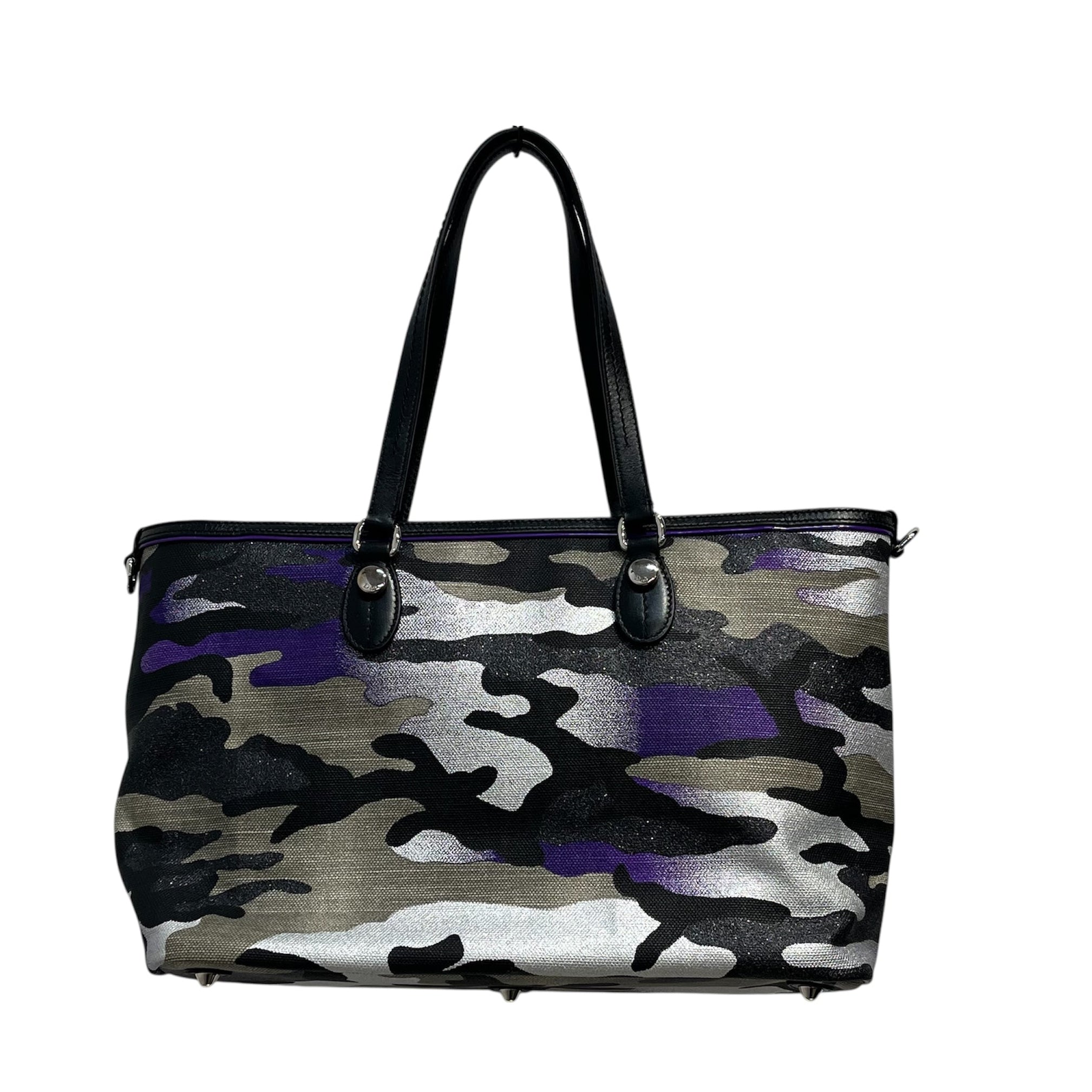 Christian Dior/Tote Bag/Camouflage/Leather/PPL/ppl stitch gry ppl slvr camo view 2