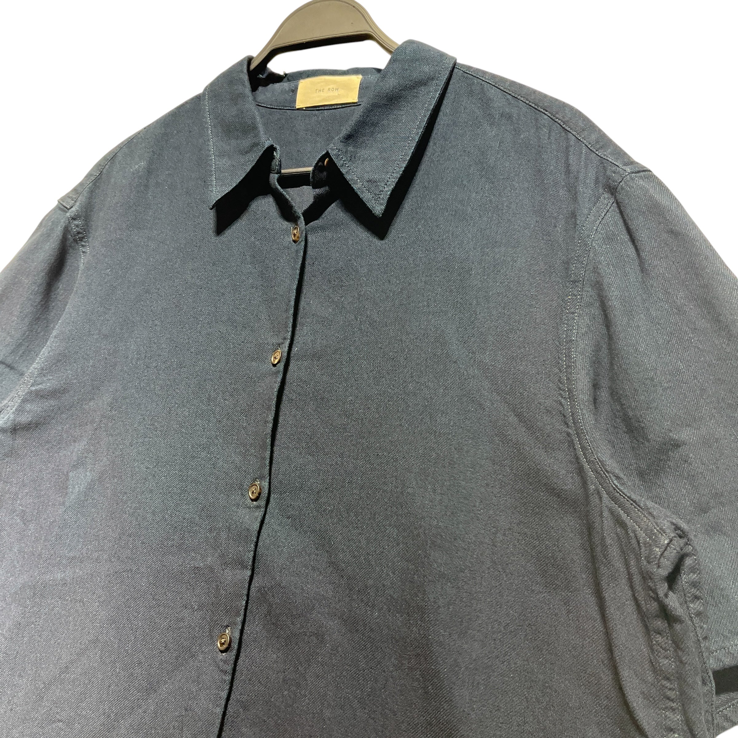 THE ROW/SS Shirt/L/Cotton/NVY/ view 2