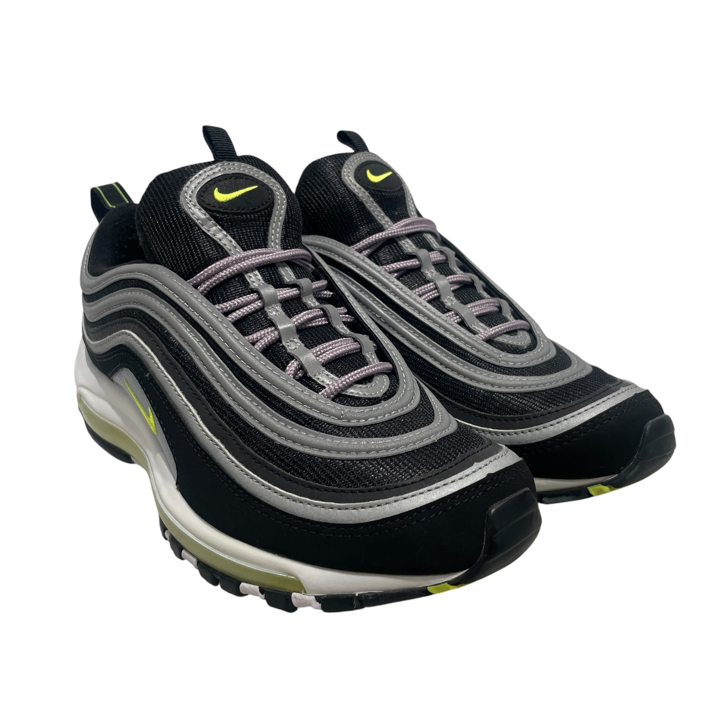 NIKE/Low-Sneakers/US 9/Suede/BLK/NIKE AIR MAX 97 OG BLACK VOLT view 1