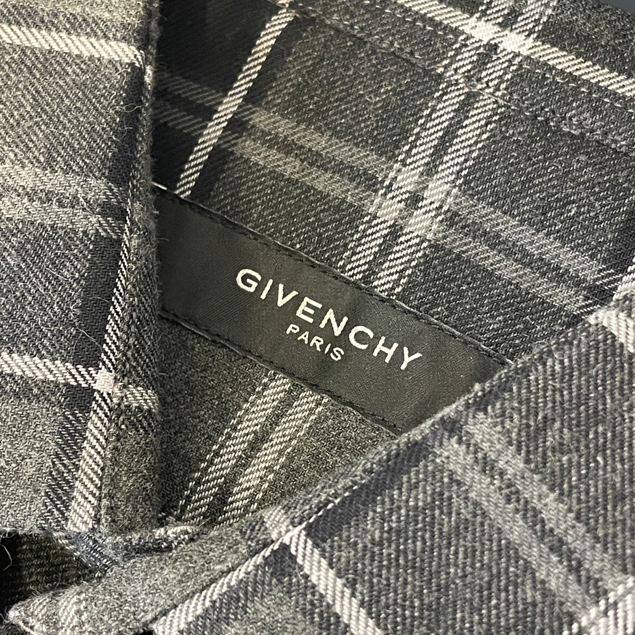 GIVENCHY/Flannel Shirt/38/Cotton/BLK/Plaid/ view 2