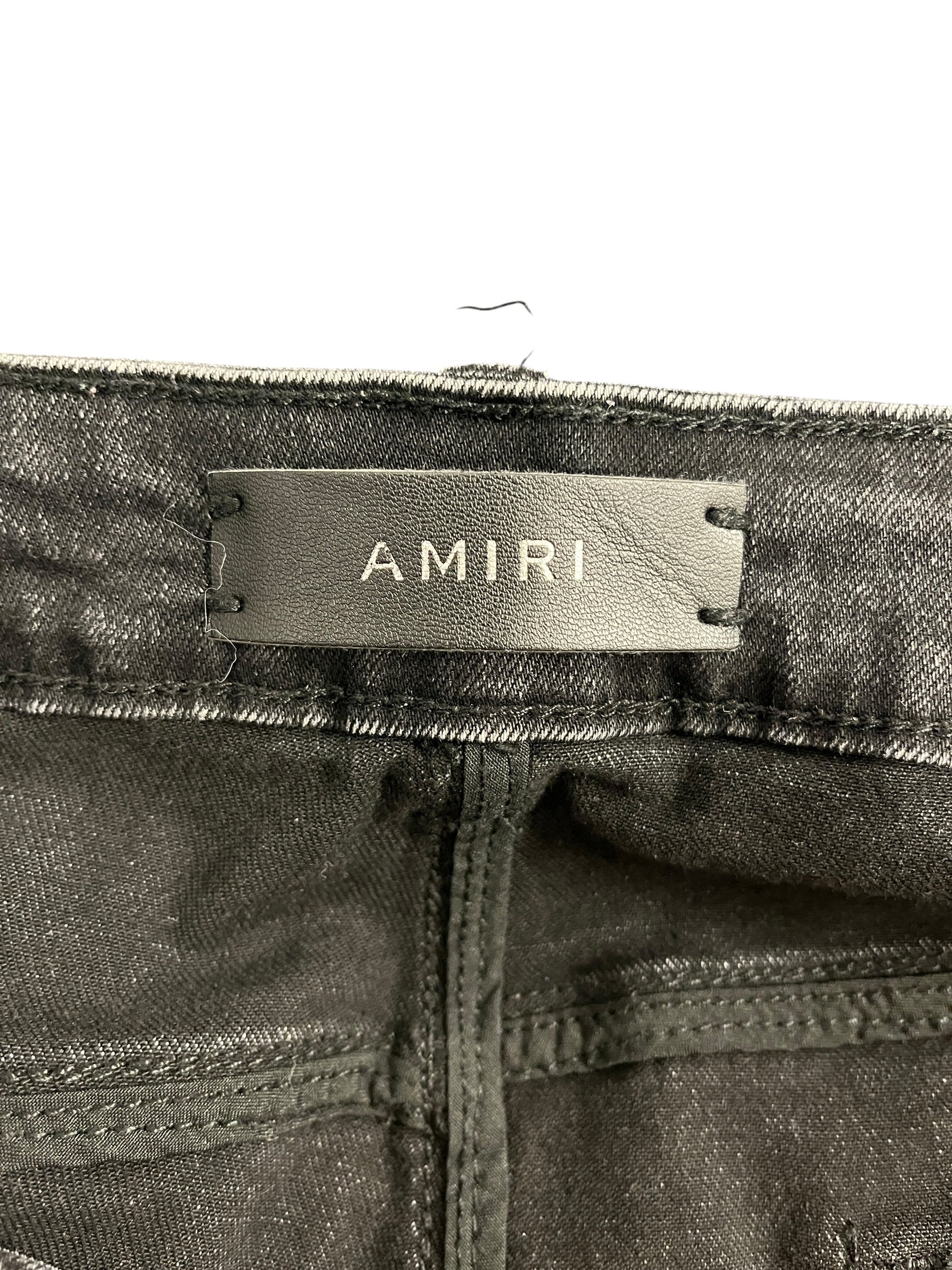 AMIRI/Skinny Pants/38/Denim/BLK/varisity logo view 3