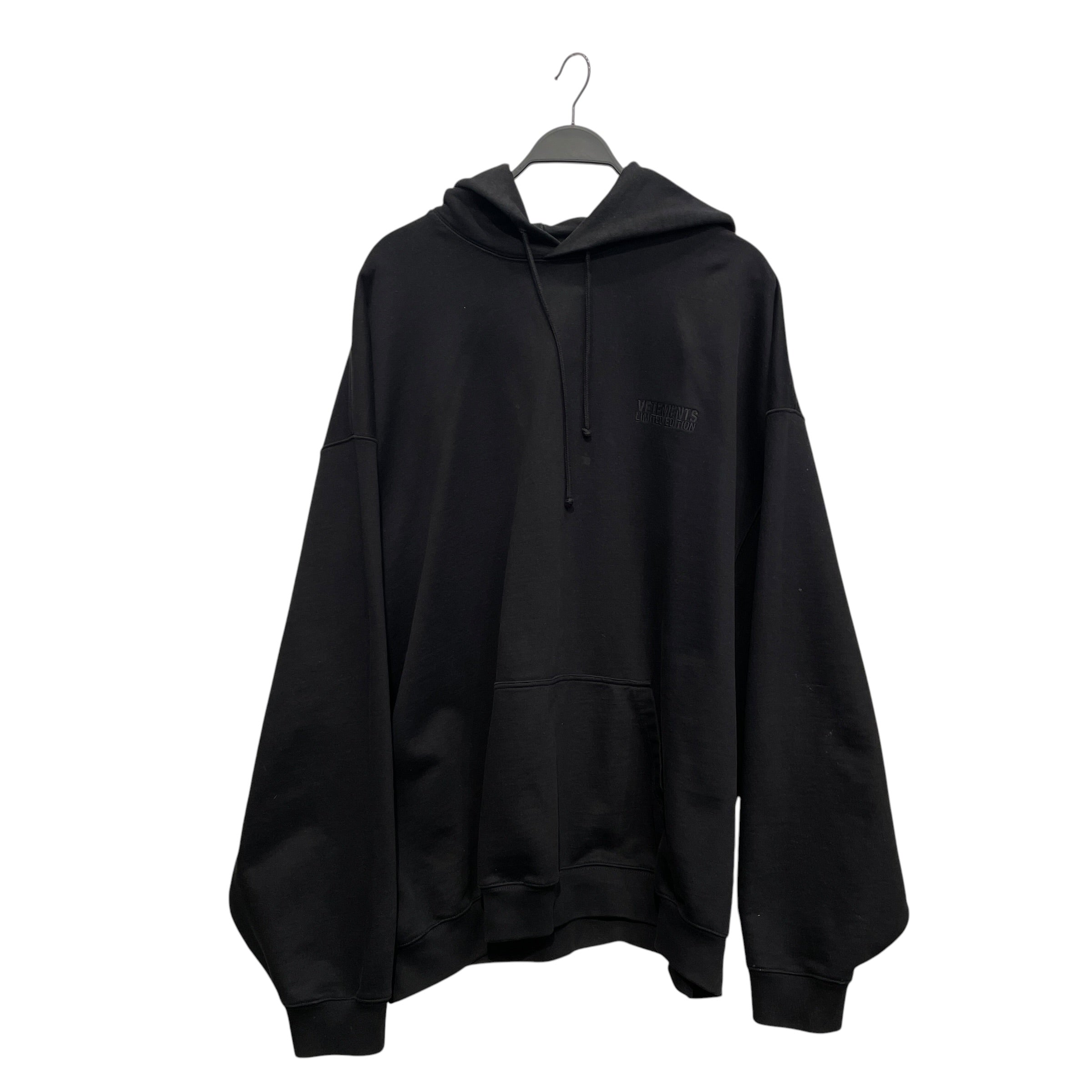 VETEMENTS/Hoodie/L/Cotton/BLK/REVERSIBLE HOODIE view 1