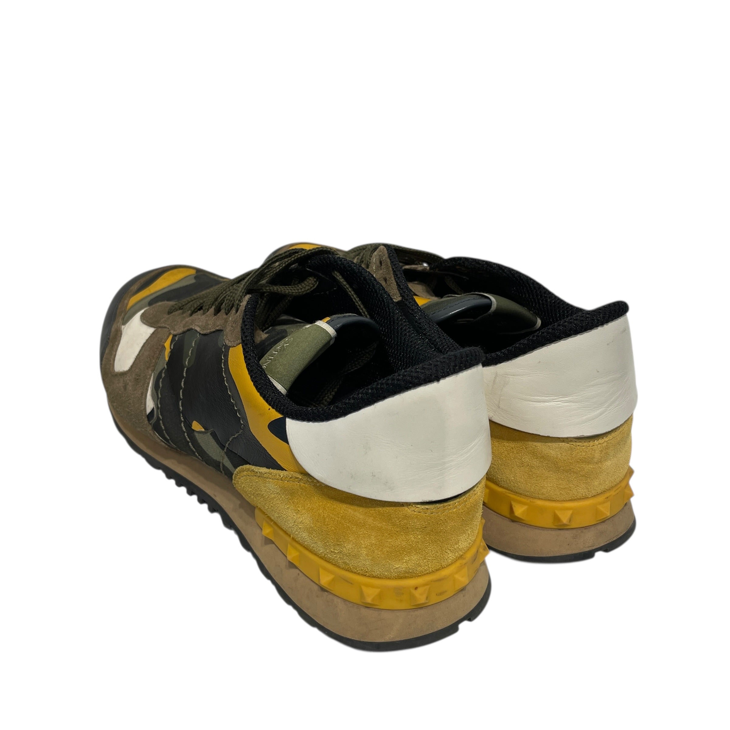 VALENTINO/Low-Sneakers/EU 42/Camouflage/Cotton/MLT/yellow green blk camo view 2