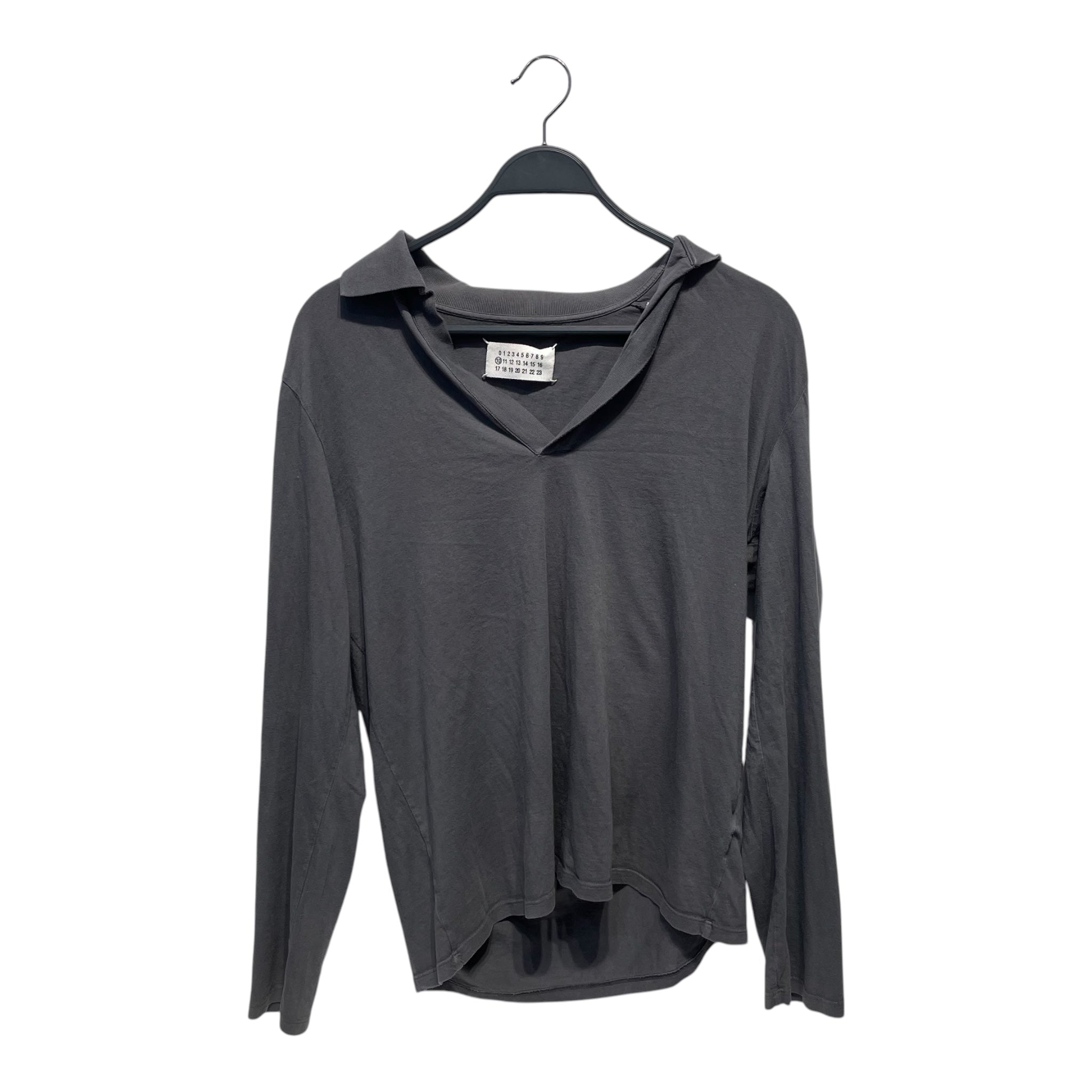 Maison Margiela/LS T-Shirt/48/Cotton/GRY/Collar & V Neck view 1