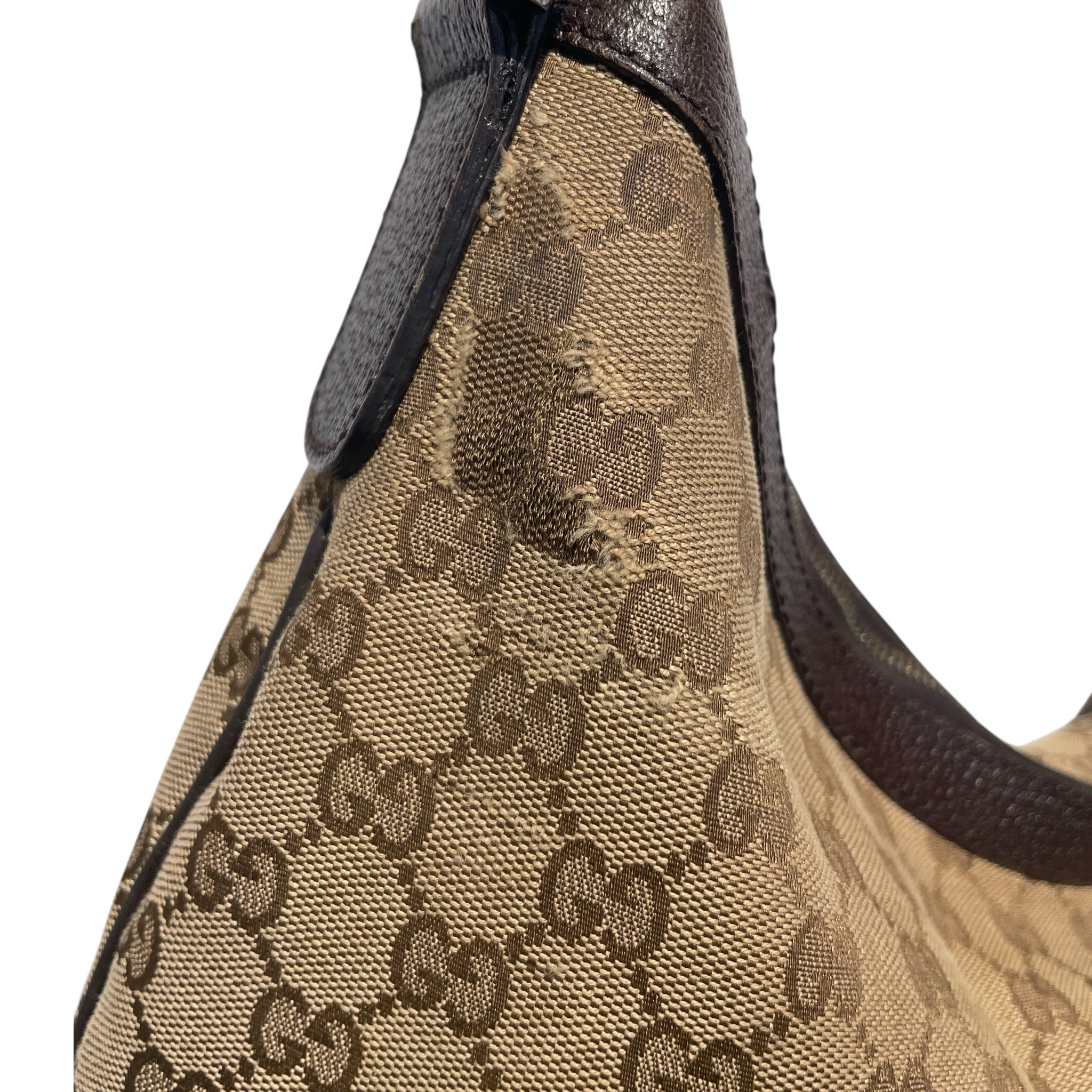 GUCCI/Hand Bag/Monogram/Cotton/BEG/HALF MOON view 8