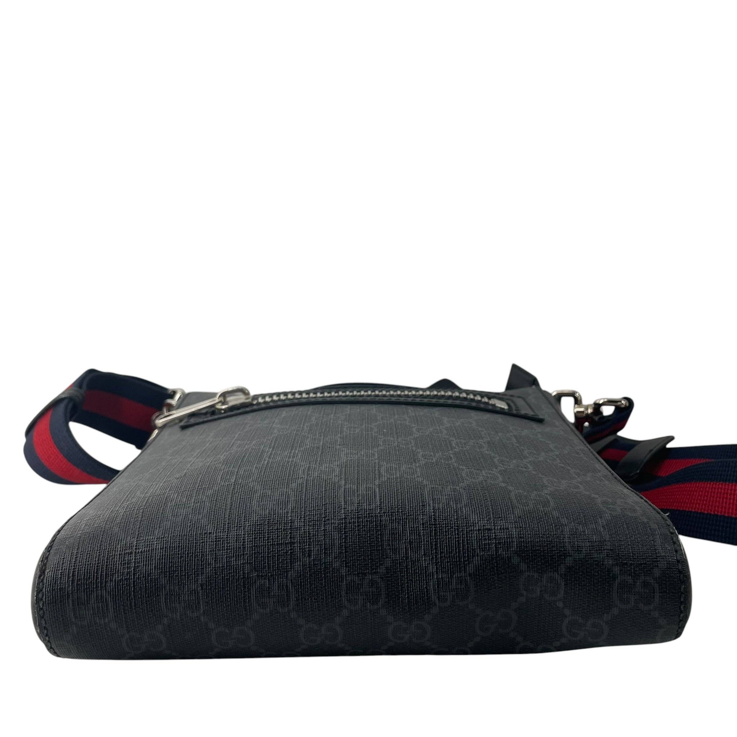GUCCI/Cross Body Bag/Monogram/BLK/CANVAS GG MESSANGER BAG view 4