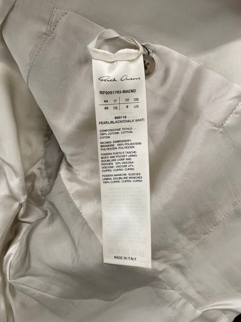Rick Owens///Jacket/44/Iridescent /Polyester/CRM///