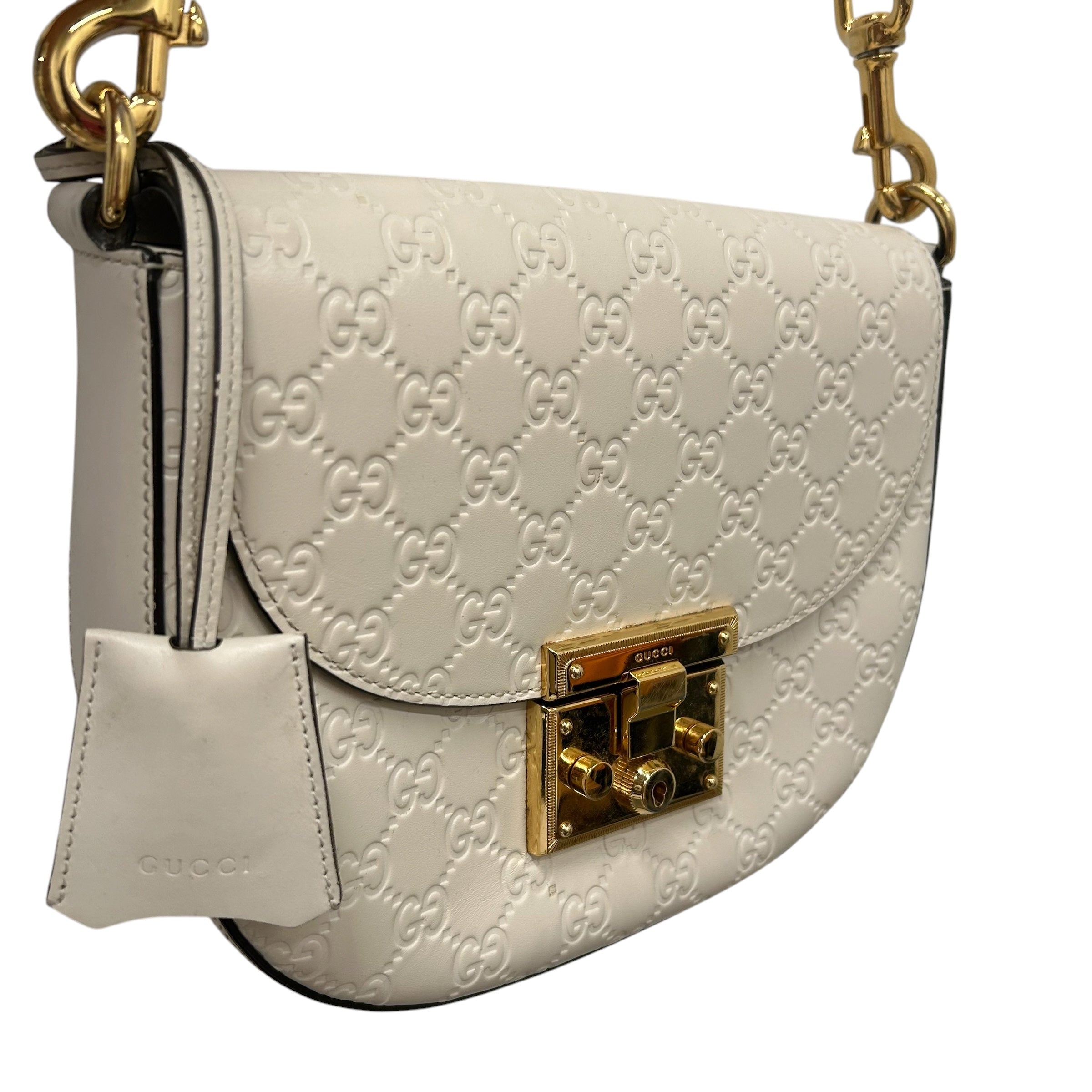 GUCCI/Bag/Monogram/Leather/CRM/GG Padlock Bag view 3
