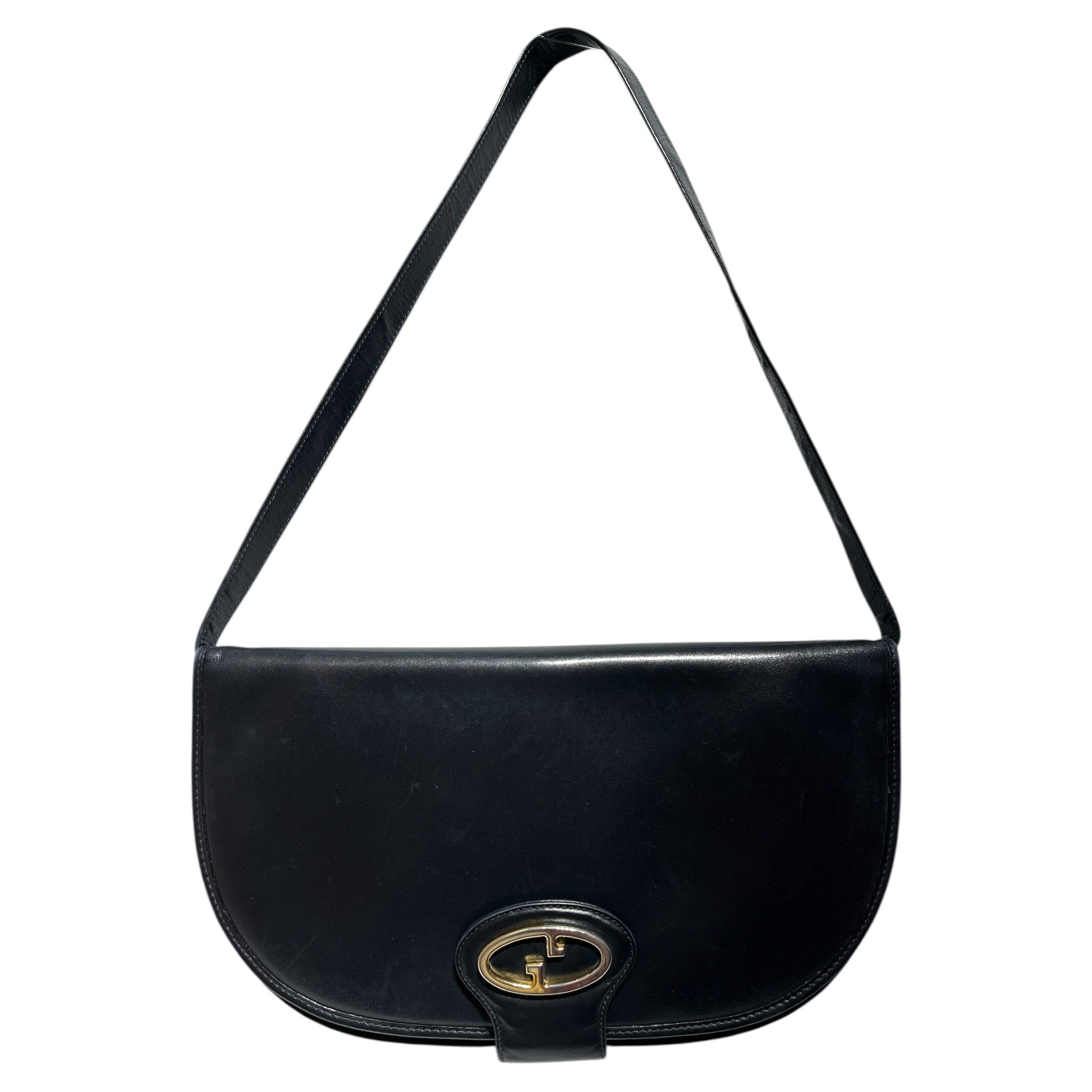 GUCCI/Hand Bag/Leather/BLK/1970S GUCCI view 1
