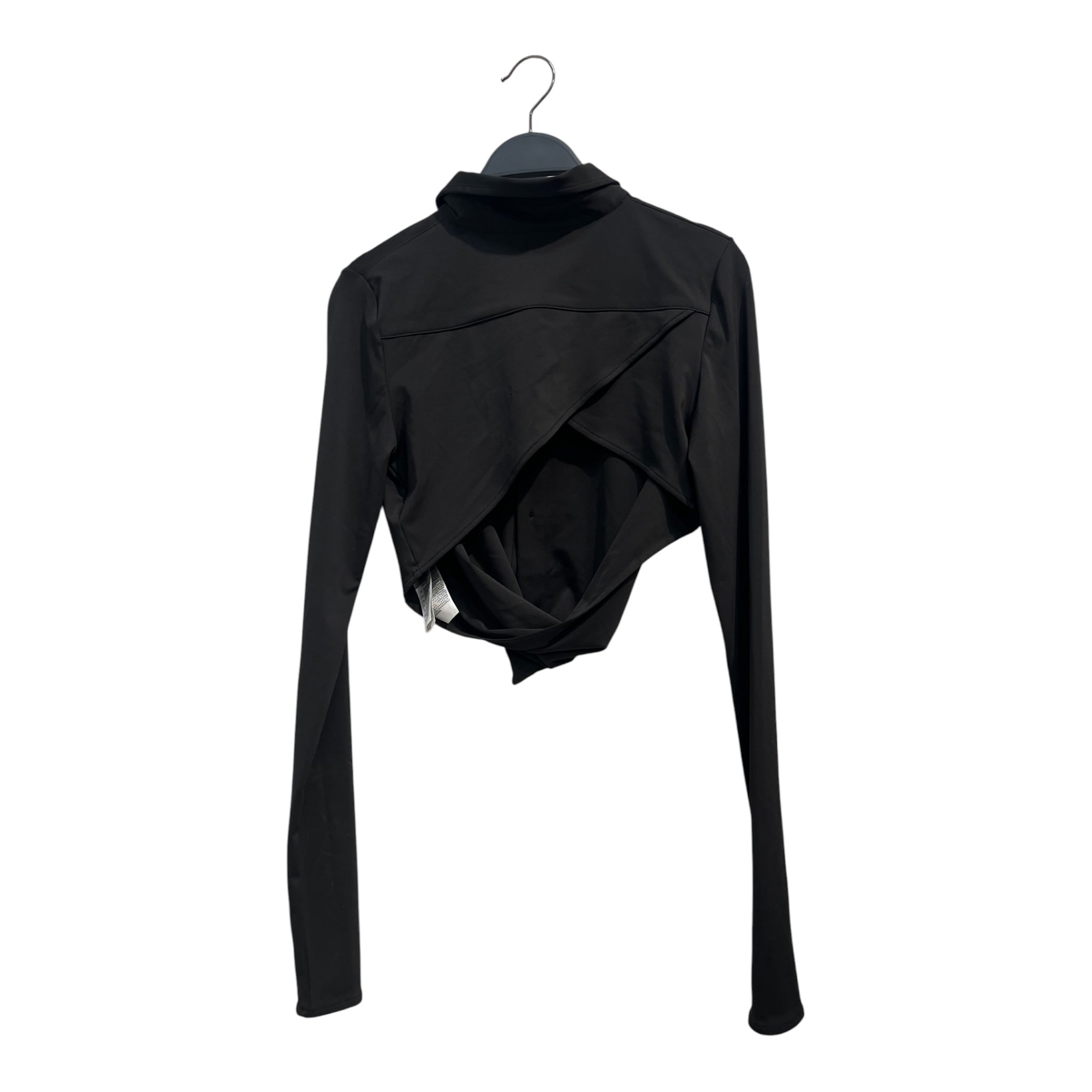 DIESEL/LS Shirt/S/Polyester/BLK/CROPPED BUTTON UP view 2