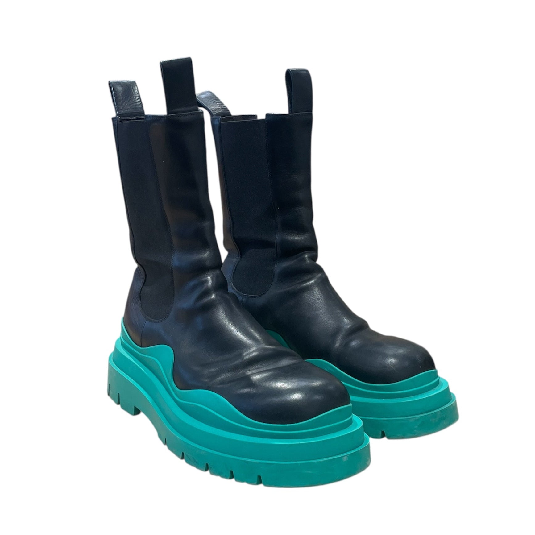 BOTTEGA VENETA/Boots/EU 46/BLK/BLK&GRN view 1