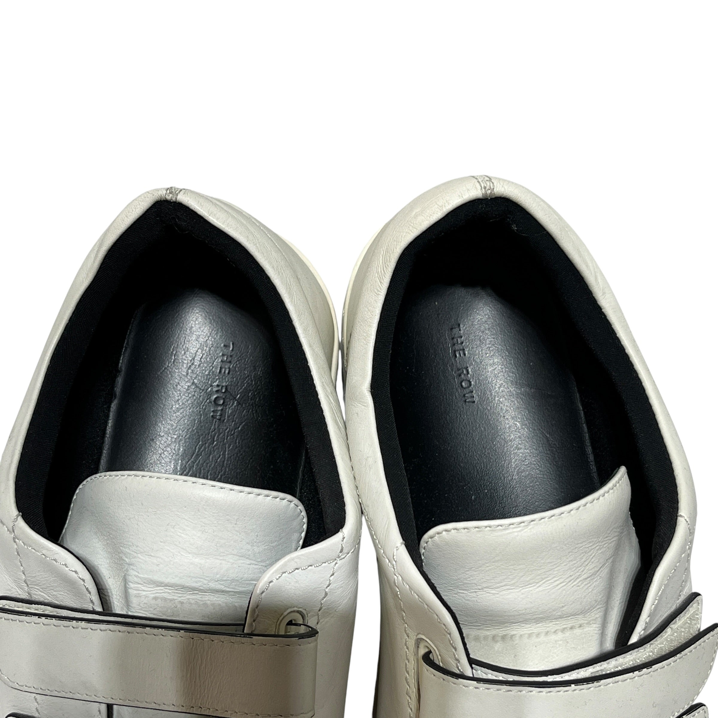 THE ROW/Low-Sneakers/EU 41/Leather/WHT/U-Tip/buckle sneaker view 3