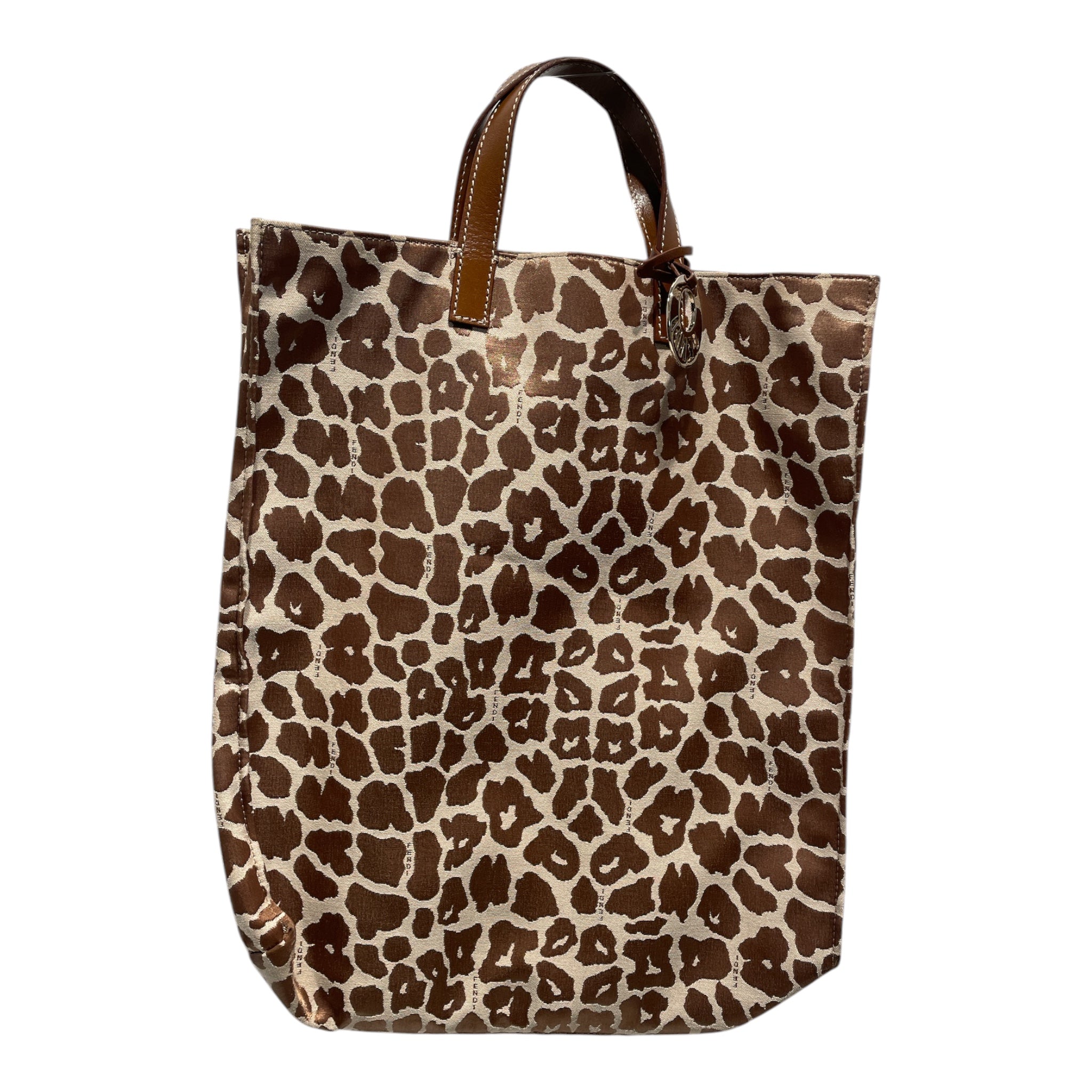 FENDI/Hand Bag/Leopard/BRW/Leopard Jacquard Shopper Tote view 1