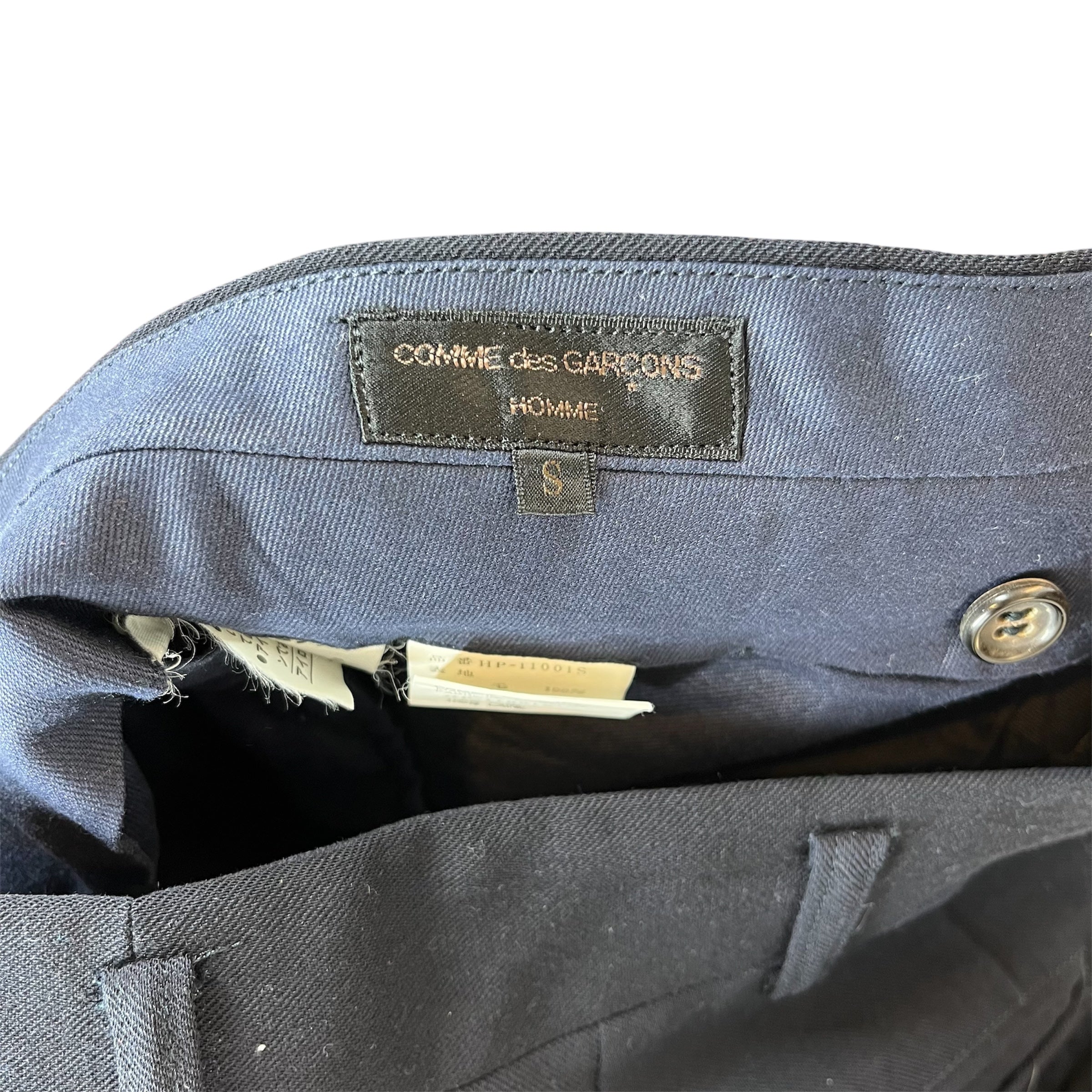 COMME des GARCONS HOMME/Straight Pants/S/Cotton/BLK/pleated view 3