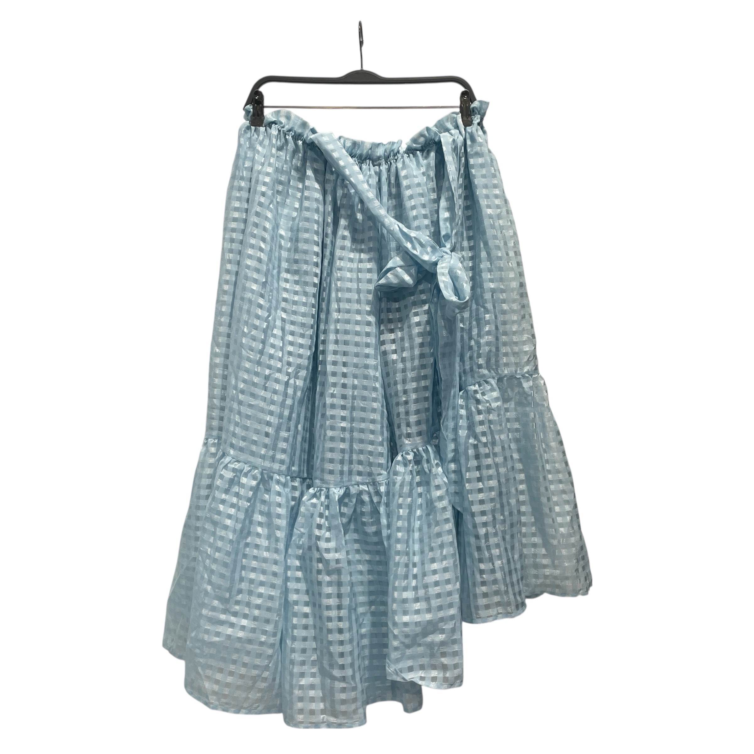 STINE GOYA/Long Skirt/XS/Hombre Check/Polyester/BLU/ view 1