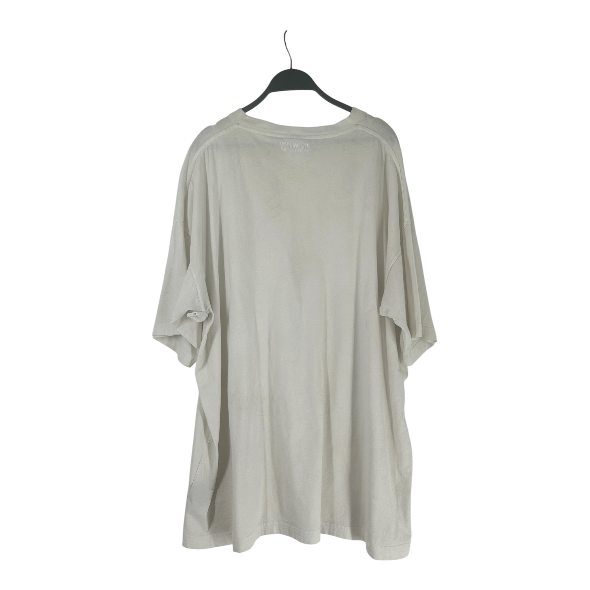 VETEMENTS/T-Shirt/S/Cotton/WHT/oversized white tee view 2