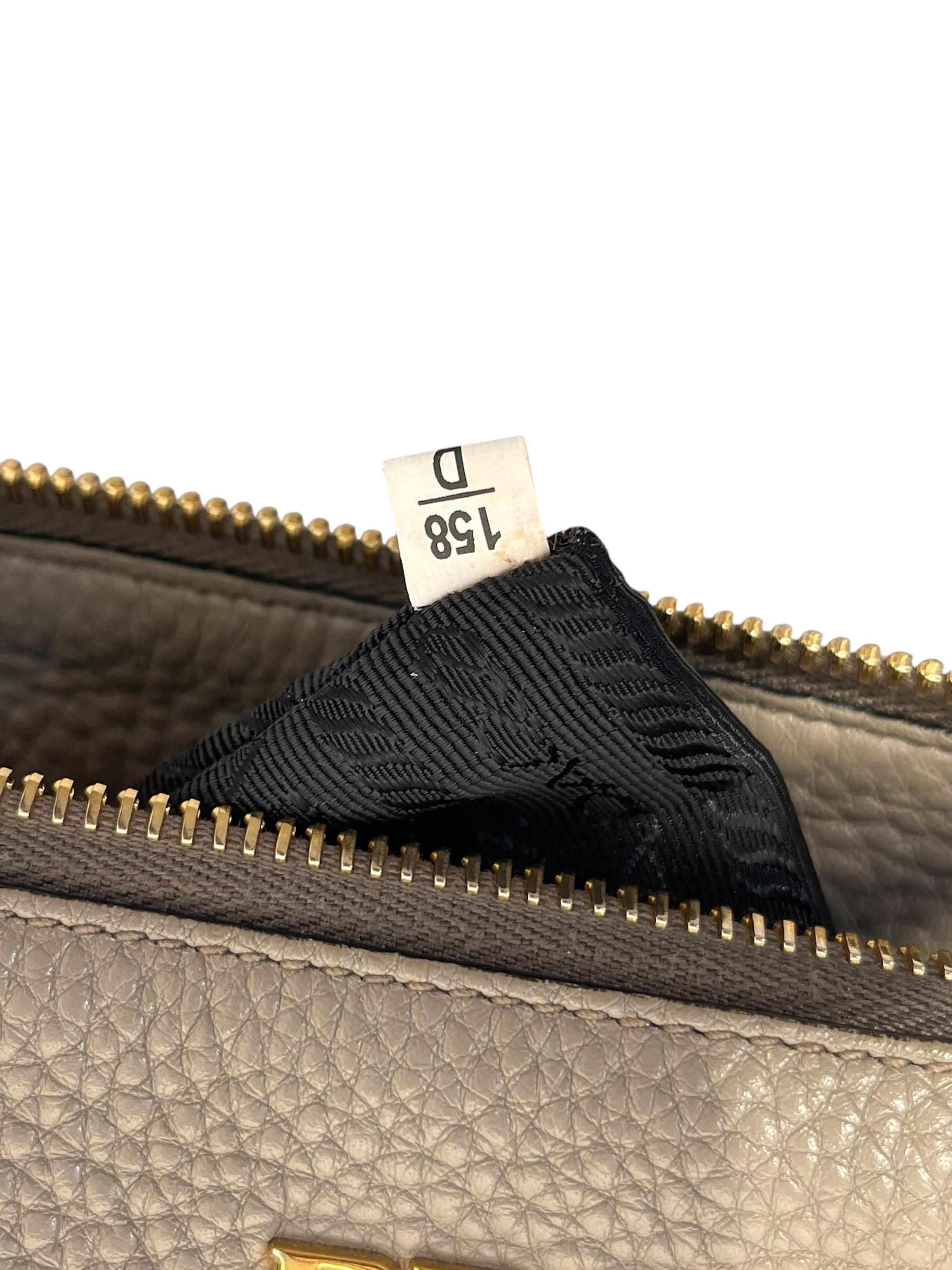 PRADA/Cross Body Bag/Leather/GRY/Pebbled leather cross body view 8