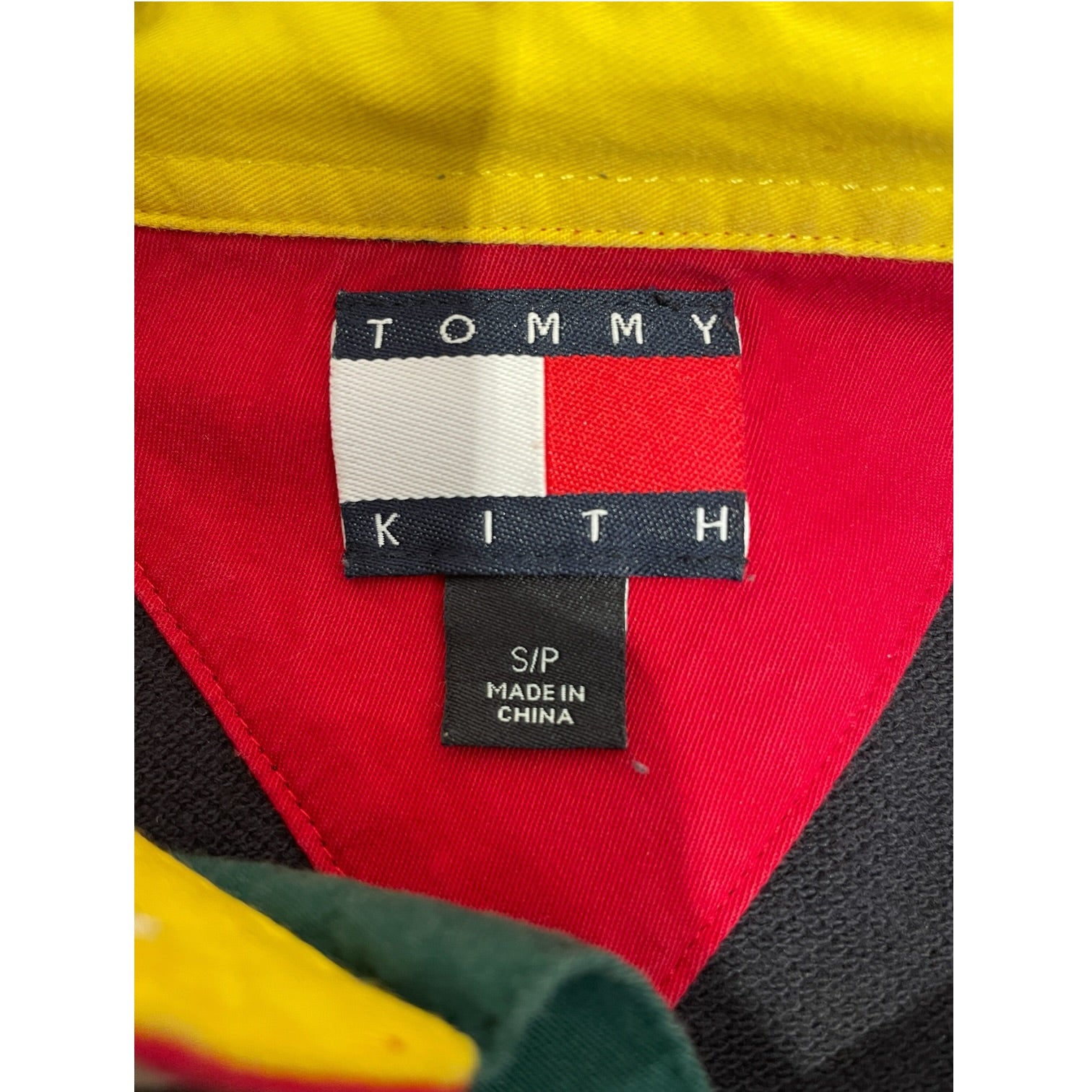 KITH/TOMMY HILFIGER/Polo Shirt/S/MLT/Stripe/Blue with White stripe red rib view 3