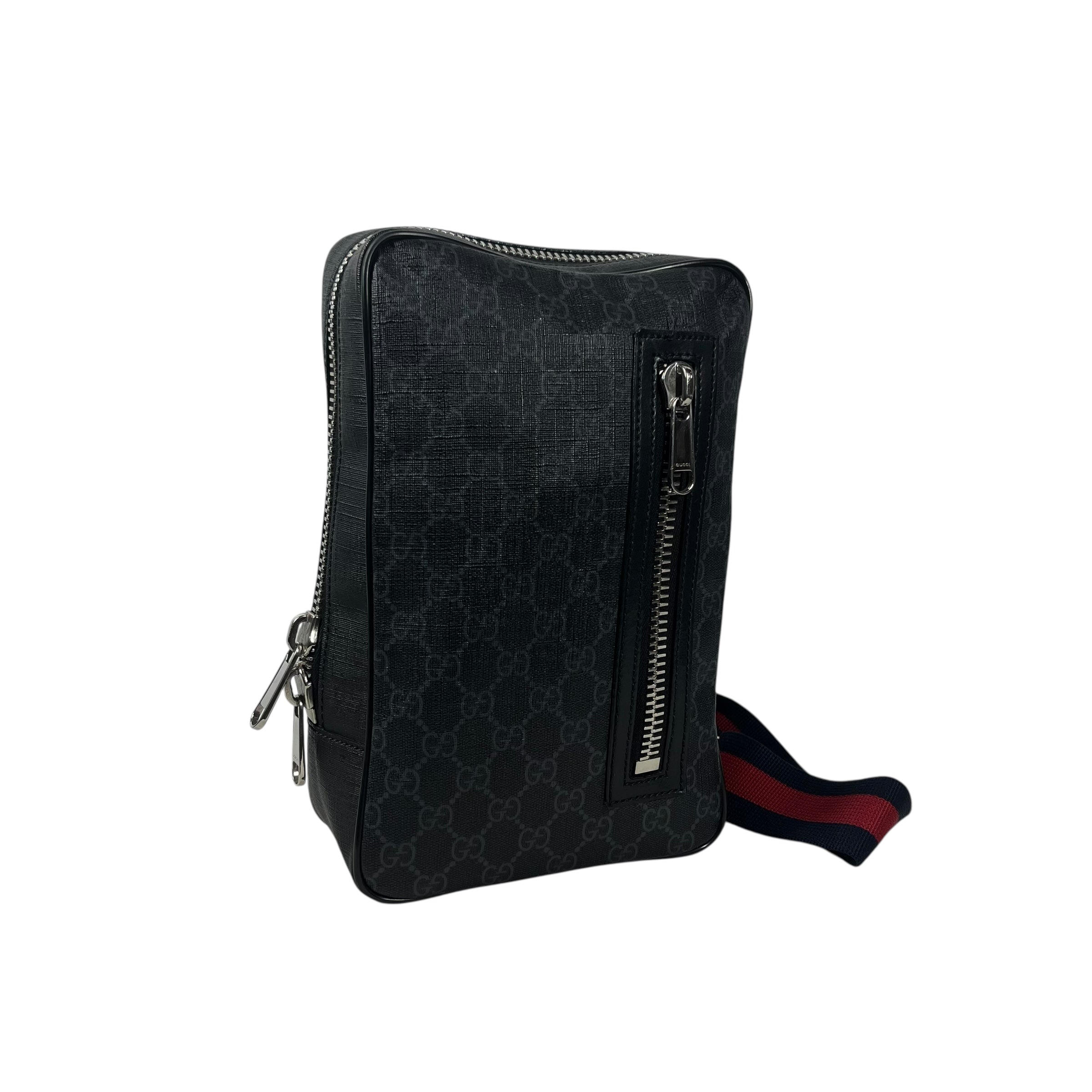 GUCCI/Cross Body Bag/Monogram/Leather/BLK/478325 498879 view 5
