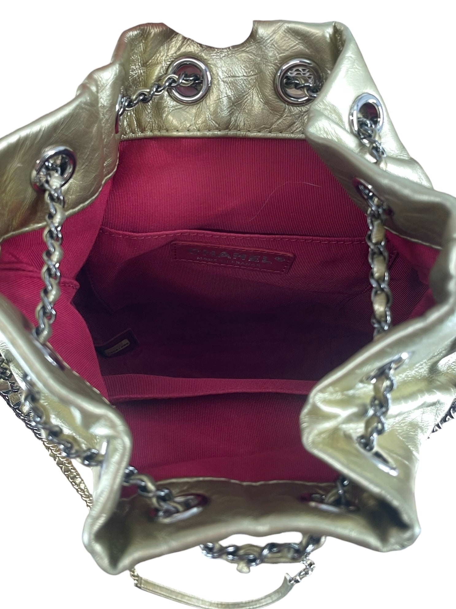 CHANEL/Cross Body Bag/GLD/2361080 Eggshell Bottom Slvr H view 4