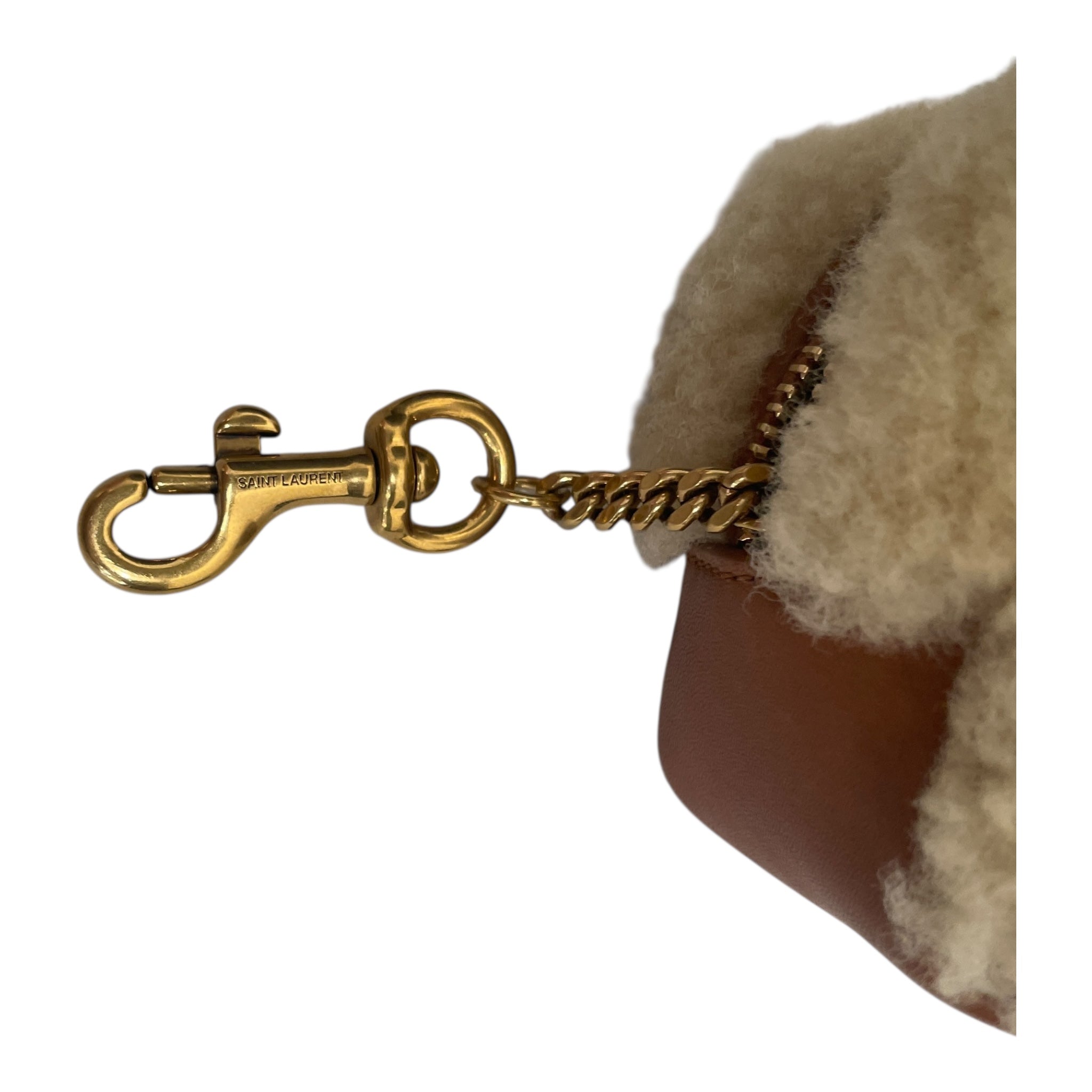 YVES SAINT LAURENT/Pouch/Leather/BRW/WOOL/LEATHER COIN PURSE view 8