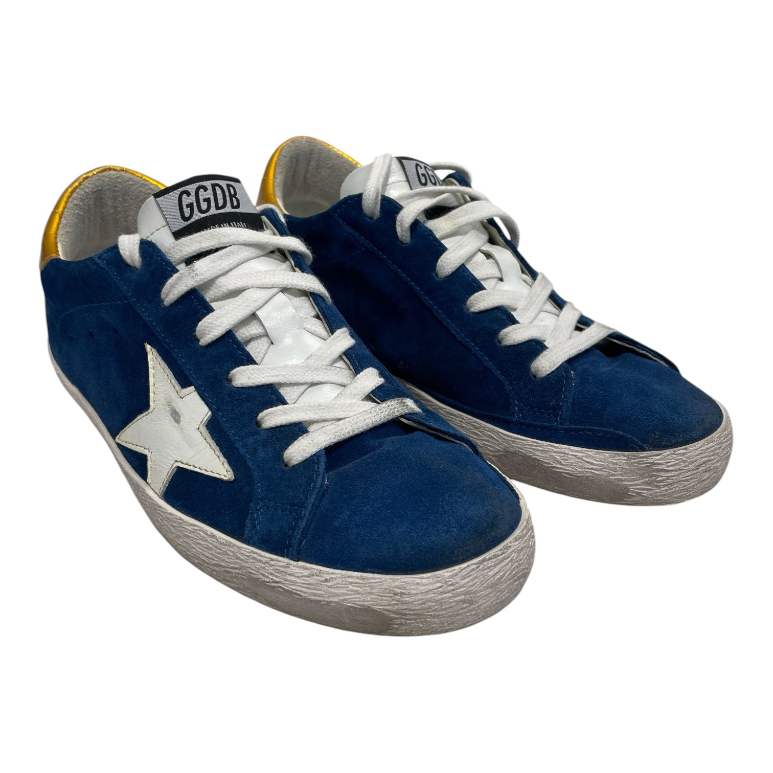 GOLDEN GOOSE/Low-Sneakers/EU 38/Suede/BLU/gold star view 1
