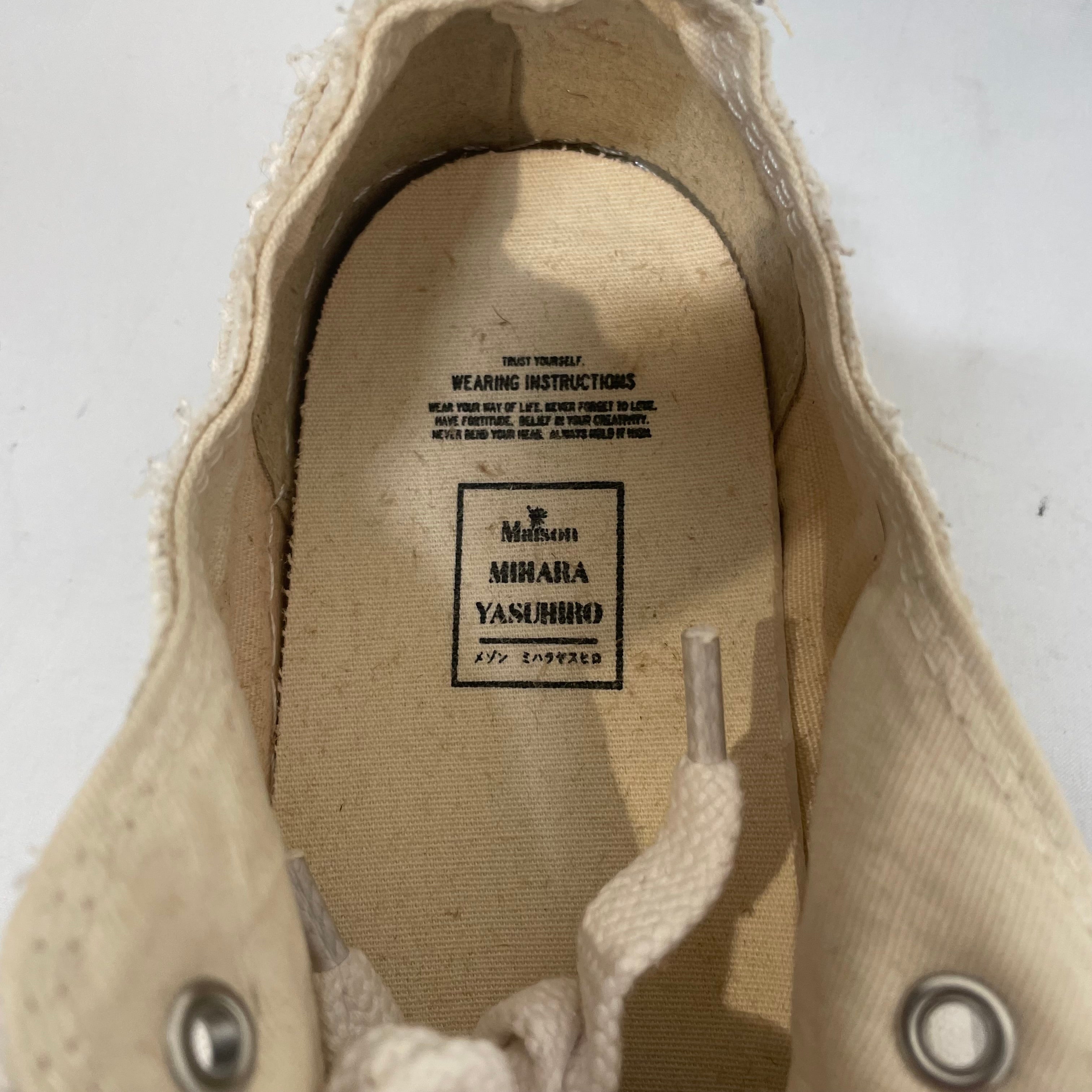 MIHARA YASUHIRO/Low-Sneakers/EU 45/Cotton/CRM/Hank OG Sole Canvas view 3