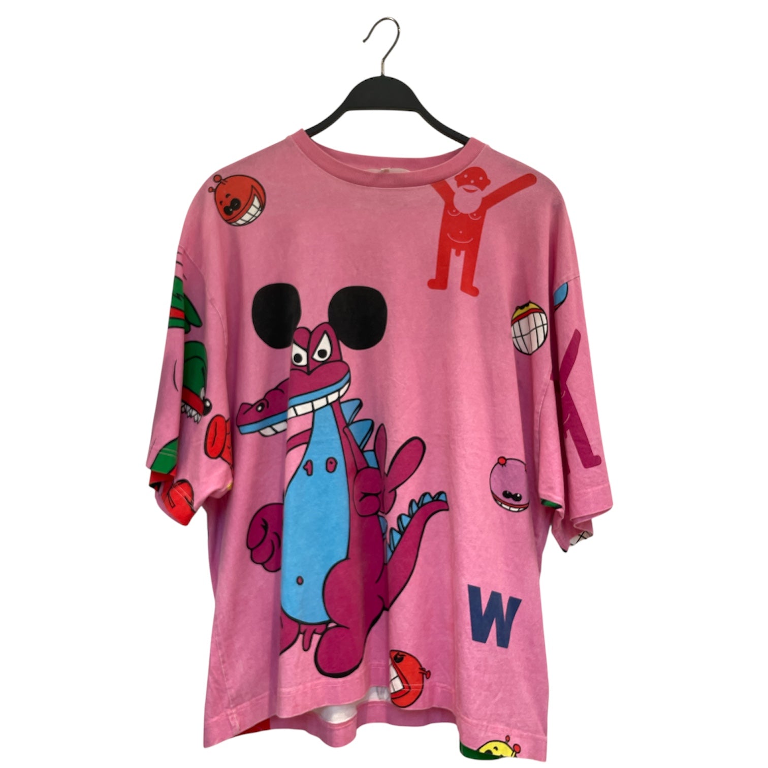 Walter Van Beirendonck/T-Shirt/OS/Cotton/PNK/All Over Print/rat dino all over print view 1