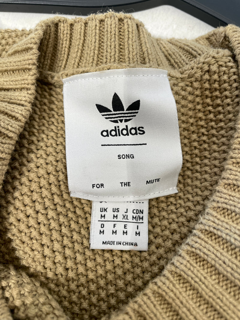 SONG FOR THE MUTE/adidas/Sweater/M/Graphic/Cotton/BEG/Oversize/