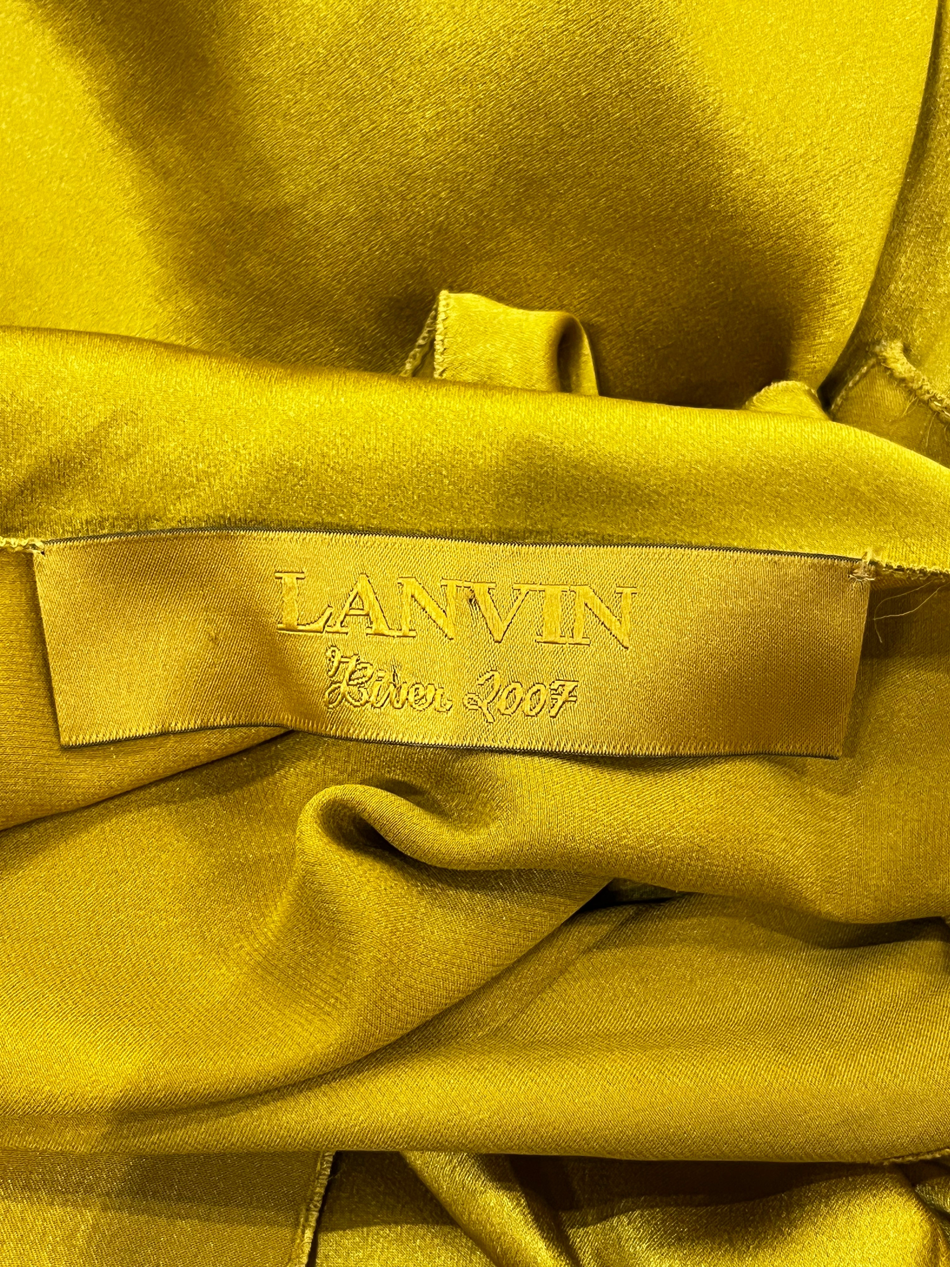 LANVIN/Dress/S/Silk/GLD/FW SS07 GOLDEN SILK ROUCHED view 3