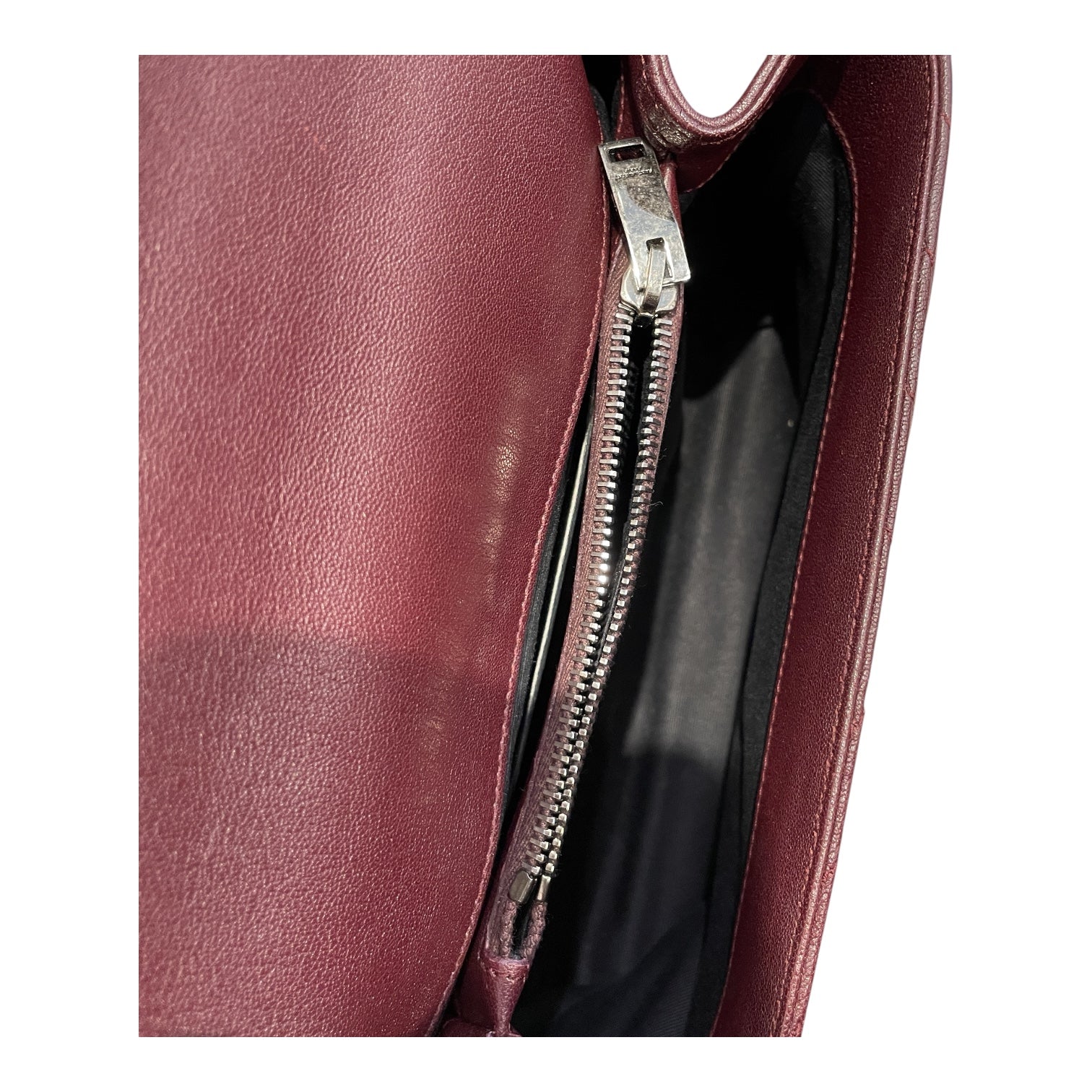 YVES SAINT LAURENT/Cross Body Bag/Leather/BLK/cassandra chain wallet view 3