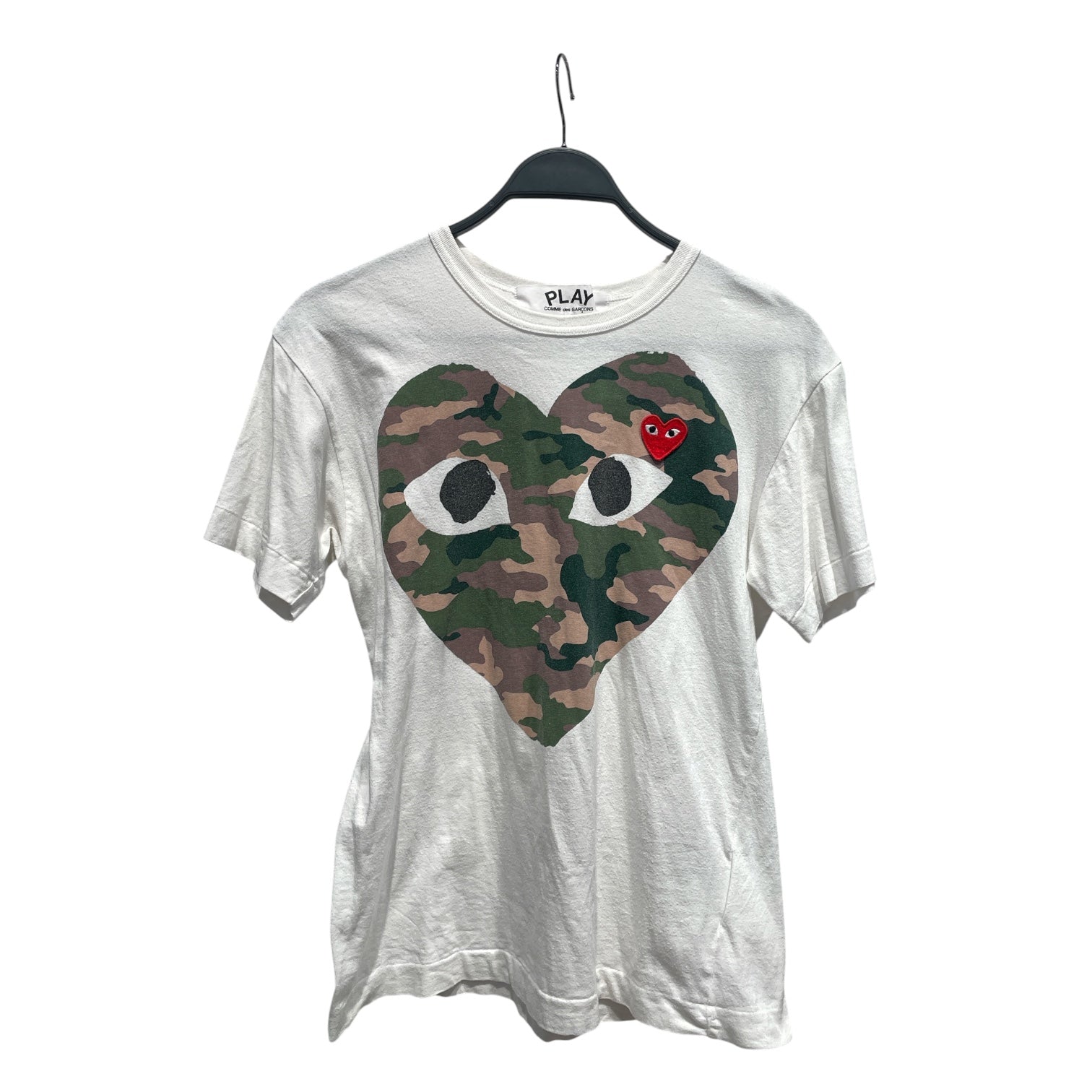PLAY COMME des GARCONS/T-Shirt/M/Cotton/WHT/CAMO HEART view 1