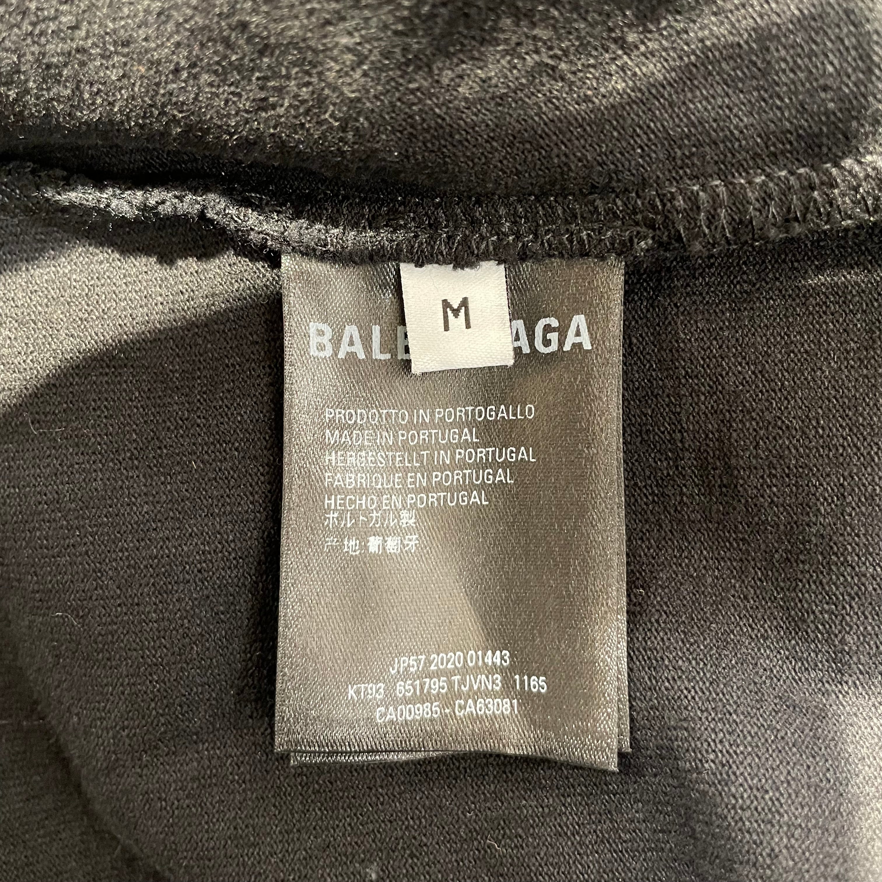 BALENCIAGA/T-Shirt/XS/Cotton/BLK/2020 HELLO MY NAME IS DISTRSSD view 6