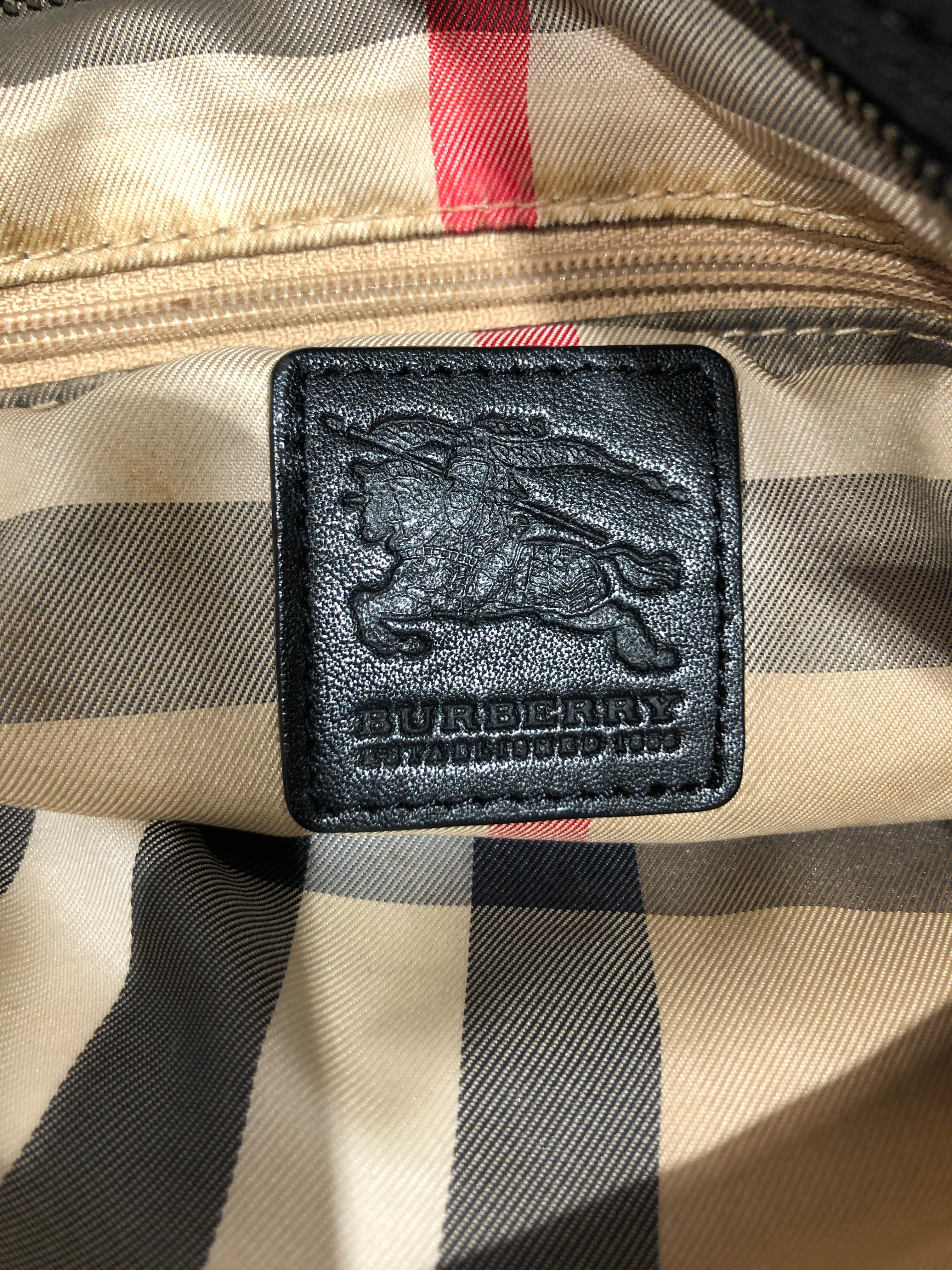 BURBERRY/Tote Bag/Nylon/RED/small tote w horse logo view 6