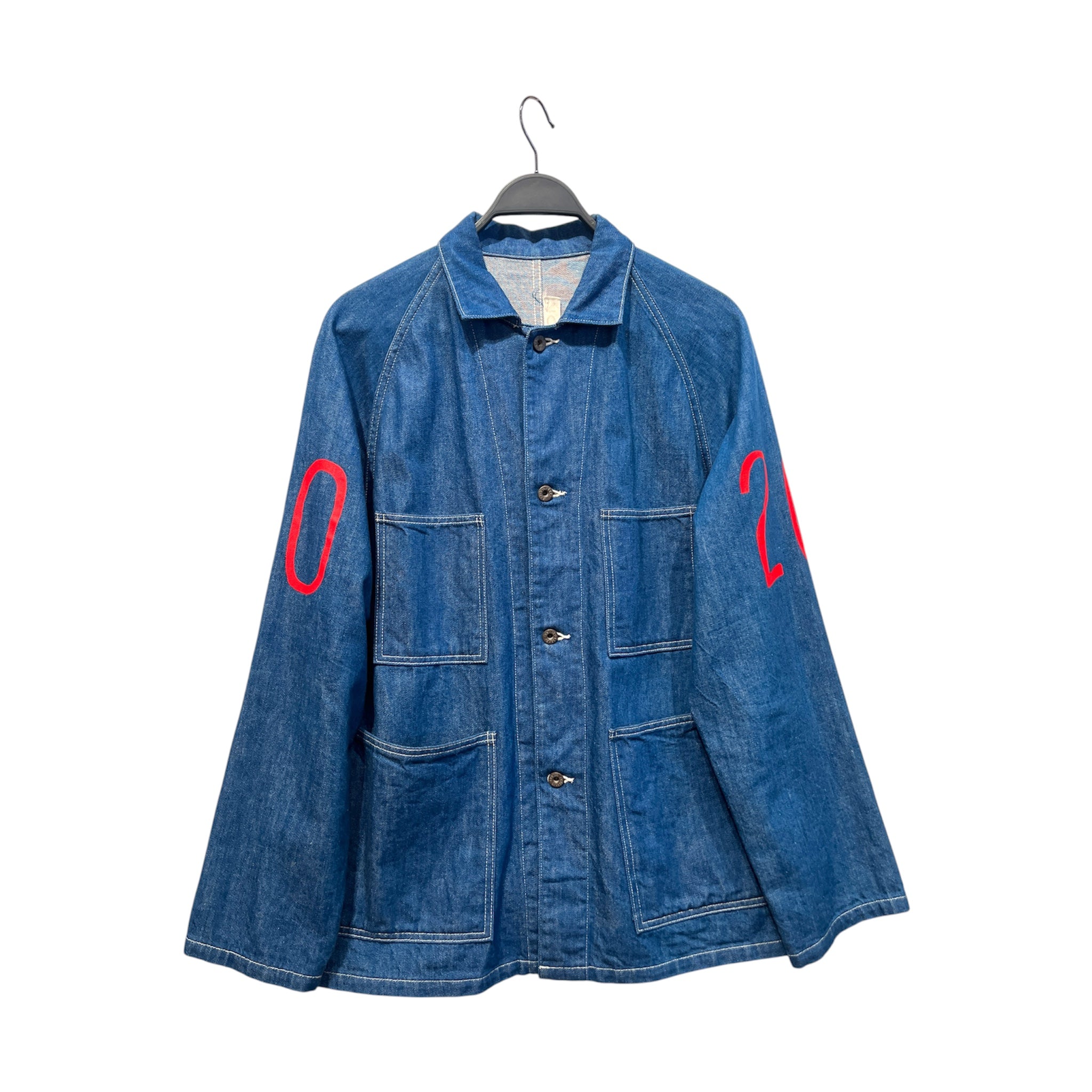 KAPITAL/Denim Jkt/L/Denim/BLU/20 PEACE RED ON BACK BUTTON UP view 1