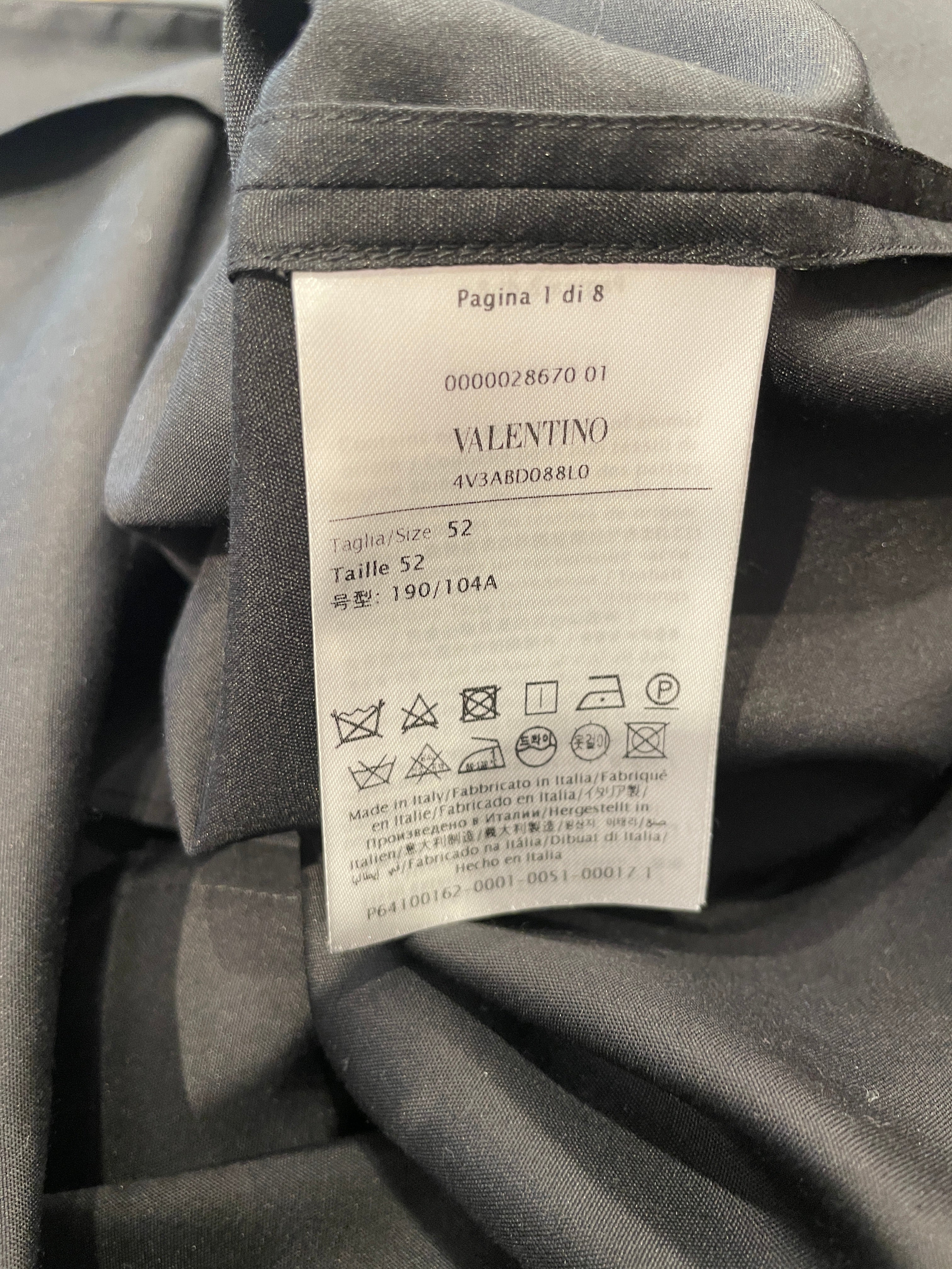 VALENTINO/LS Shirt/52/Rayon/BLK/LONG STRAP COLLAR view 4