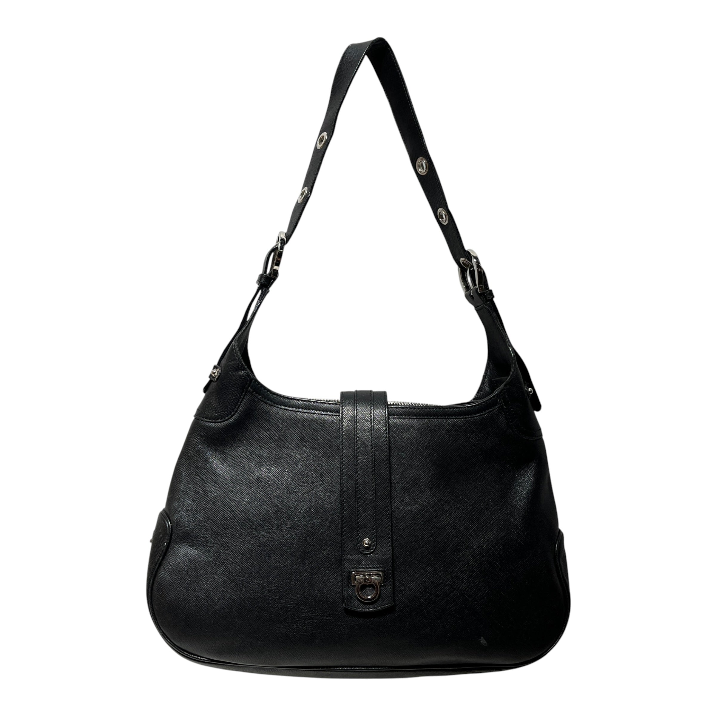 Salvatore Ferragamo/Bag/Leather/BLK/GANCIO SHOULDER BAG view 1